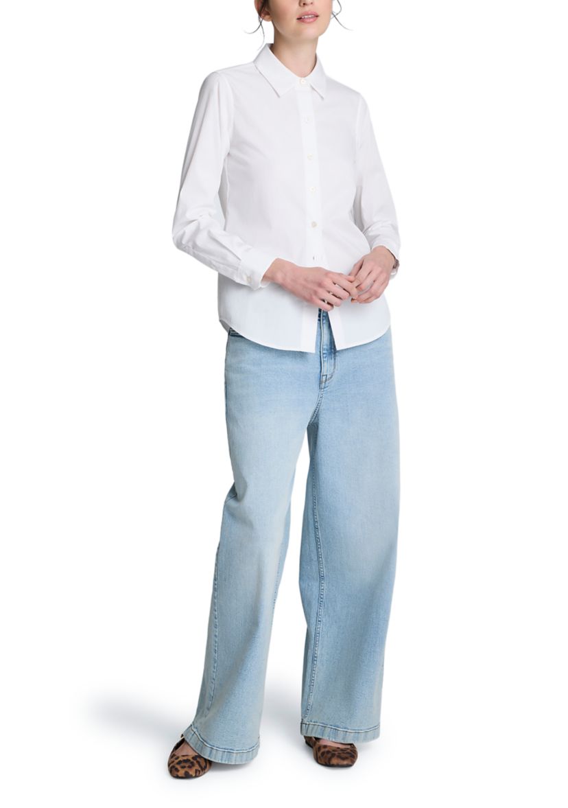 Womens Fitted Button Front Top