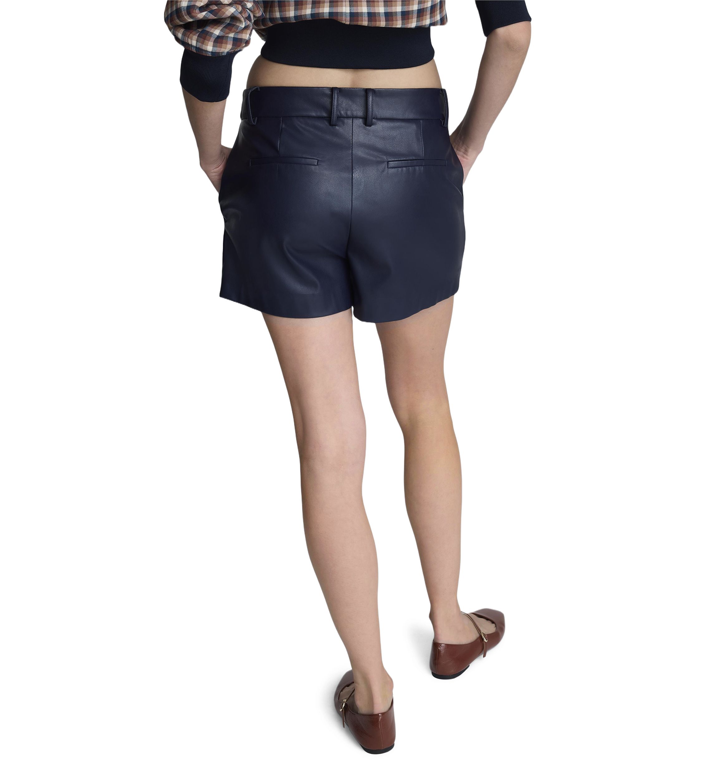 Womens Vegan Leather Shorts