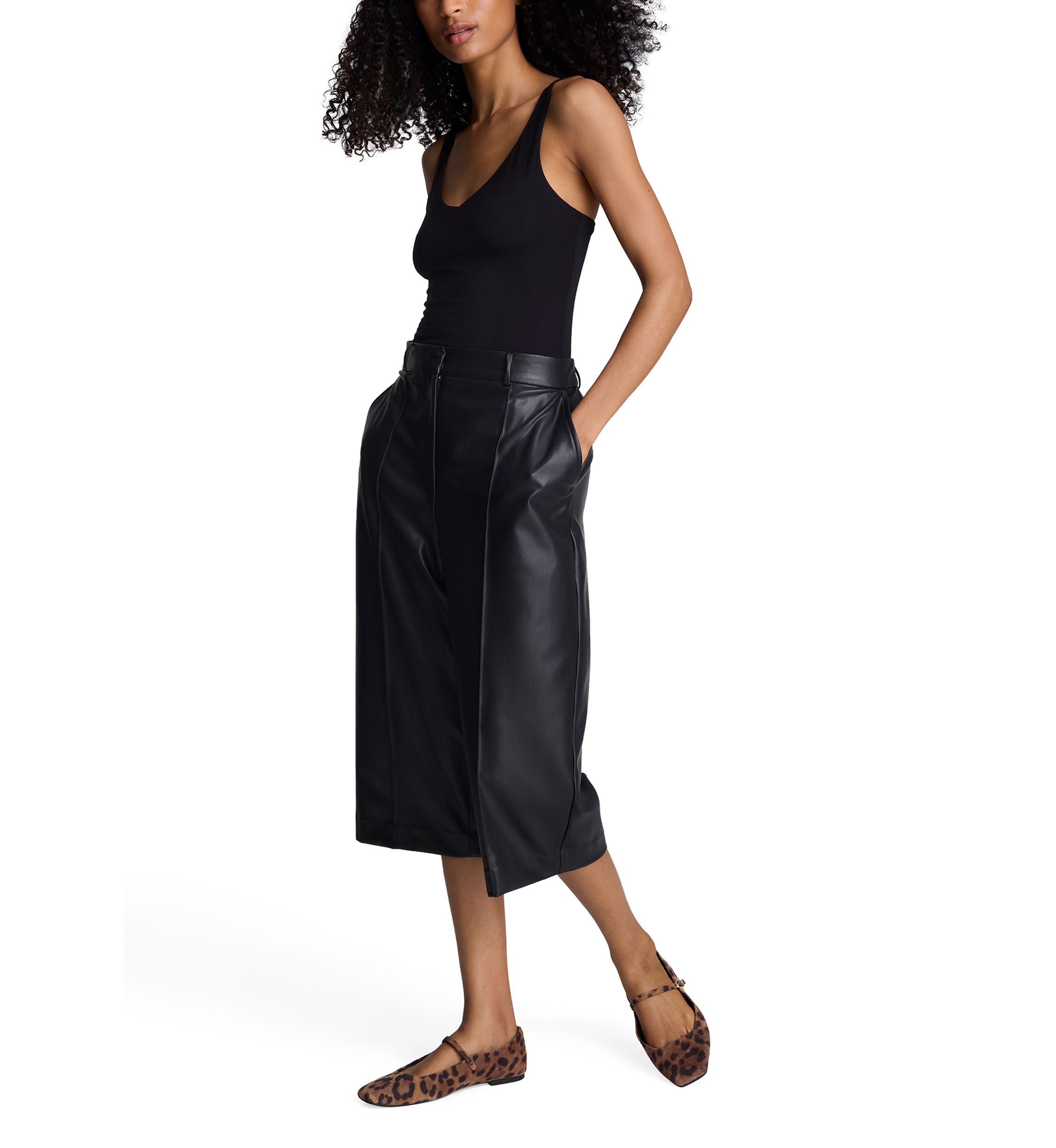 Pleated Wide Leg Pants 