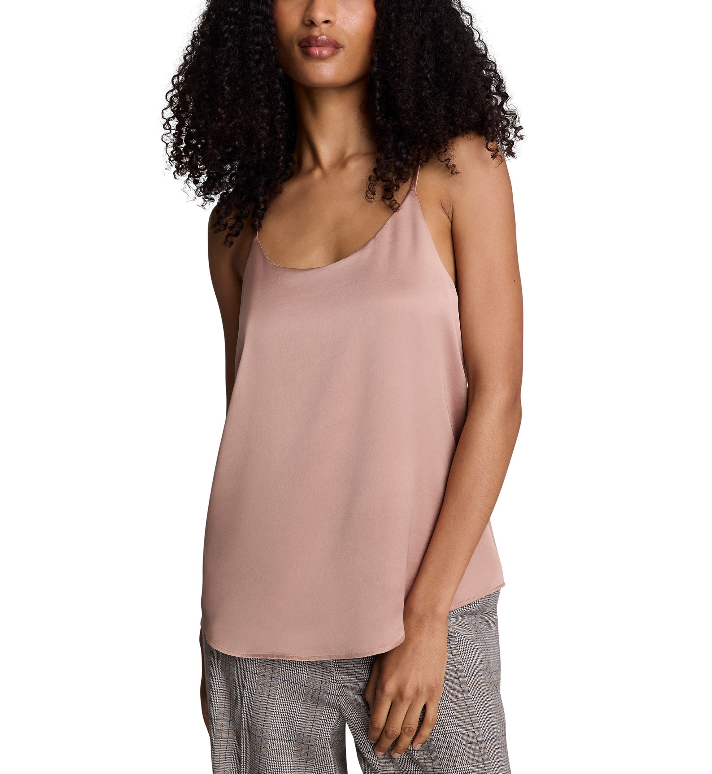Womens Scoop Neck Solid Cami