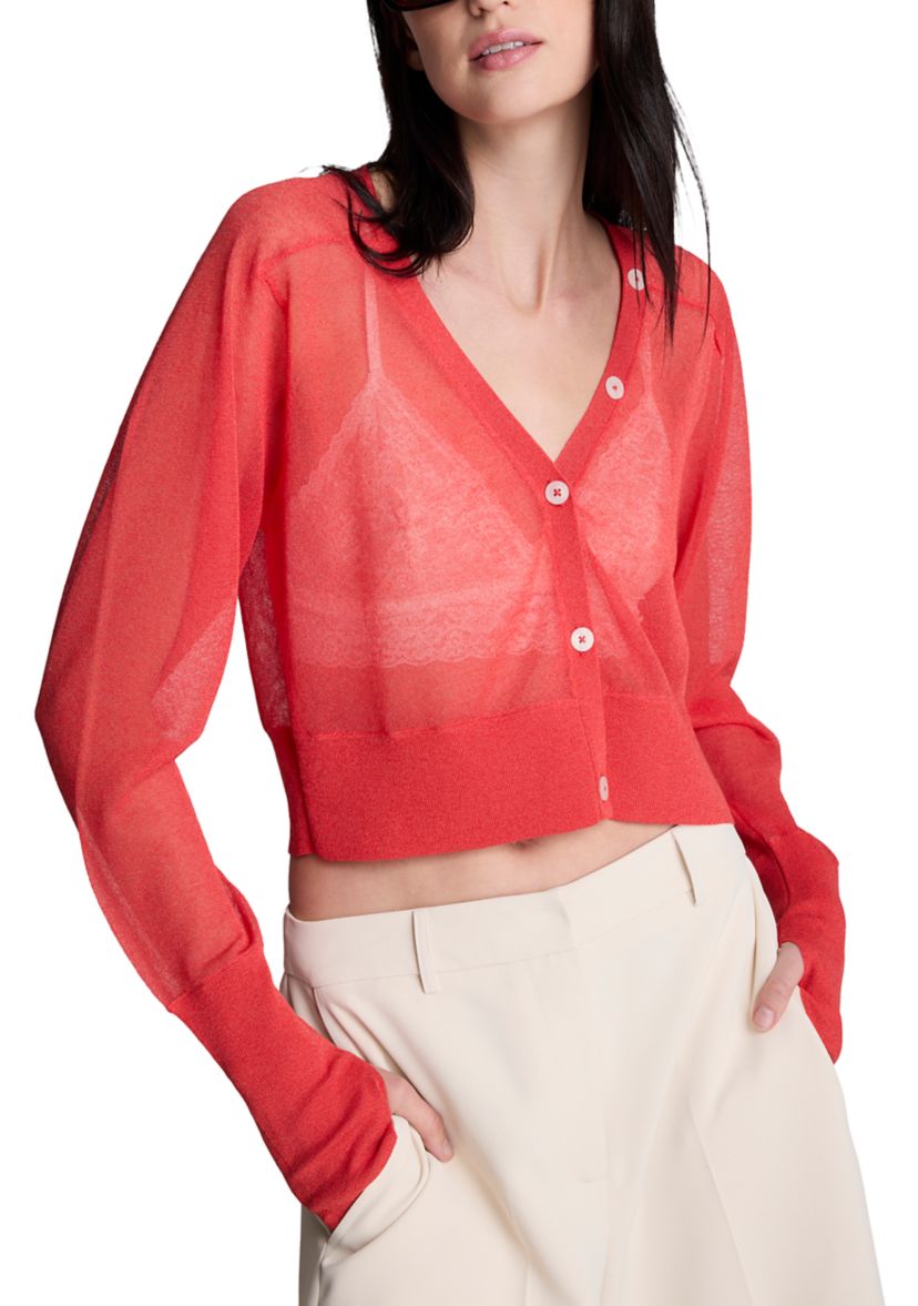 SENEE♡cropped sheer cardigan~2点set~ Kenneth Cole Women's Sheer Crop Cardigan | Belk