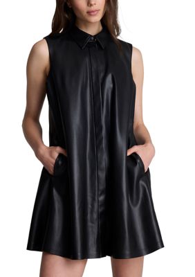 Kenneth Cole Women's Sleeveless Trapeze Dress, Black, 8