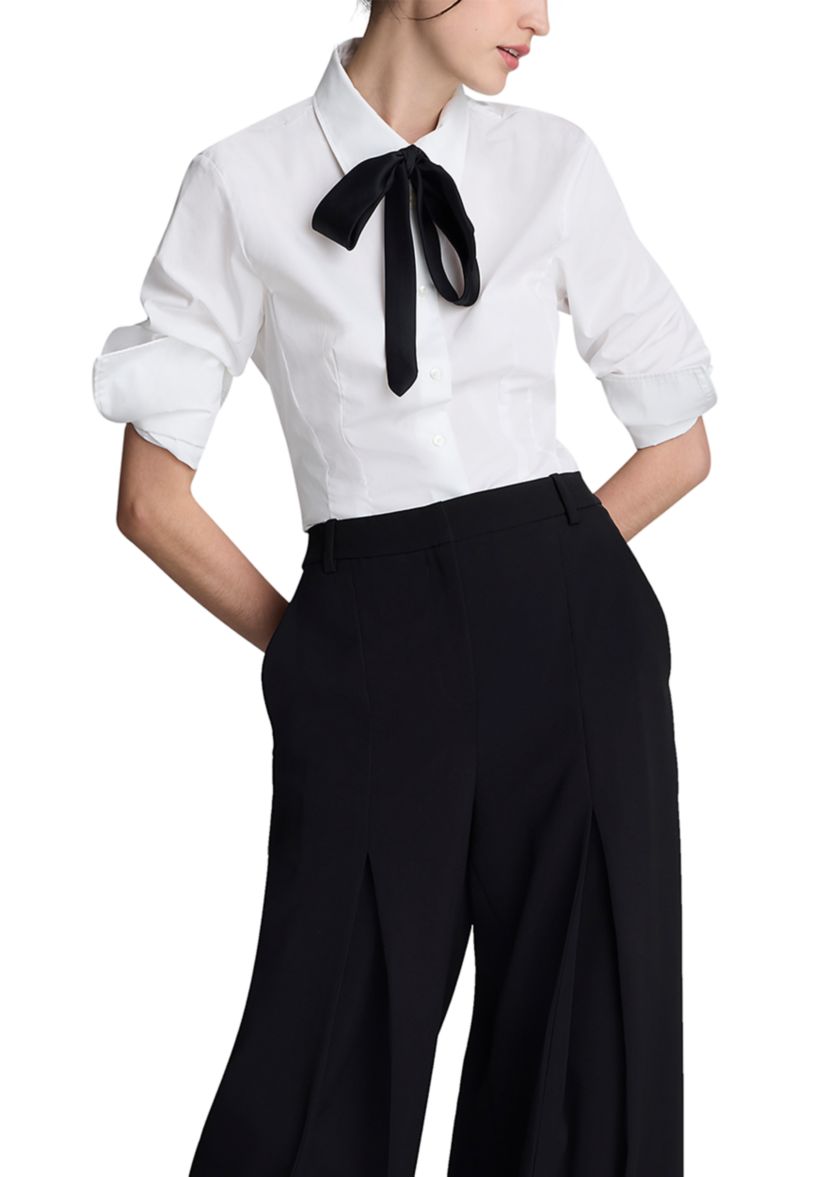 Womens Long Sleeve Shirting and Tie Set