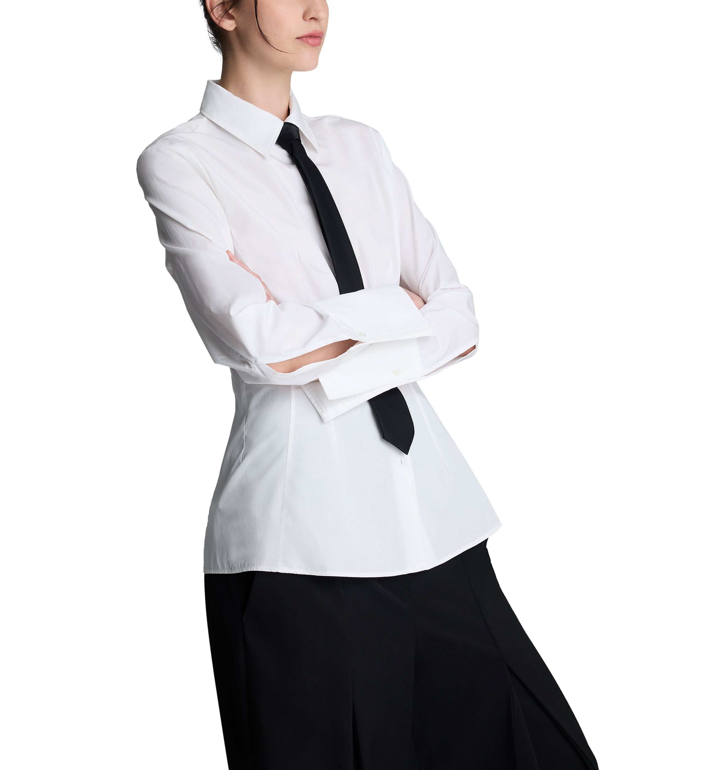 Womens Long Sleeve Shirting and Tie Set