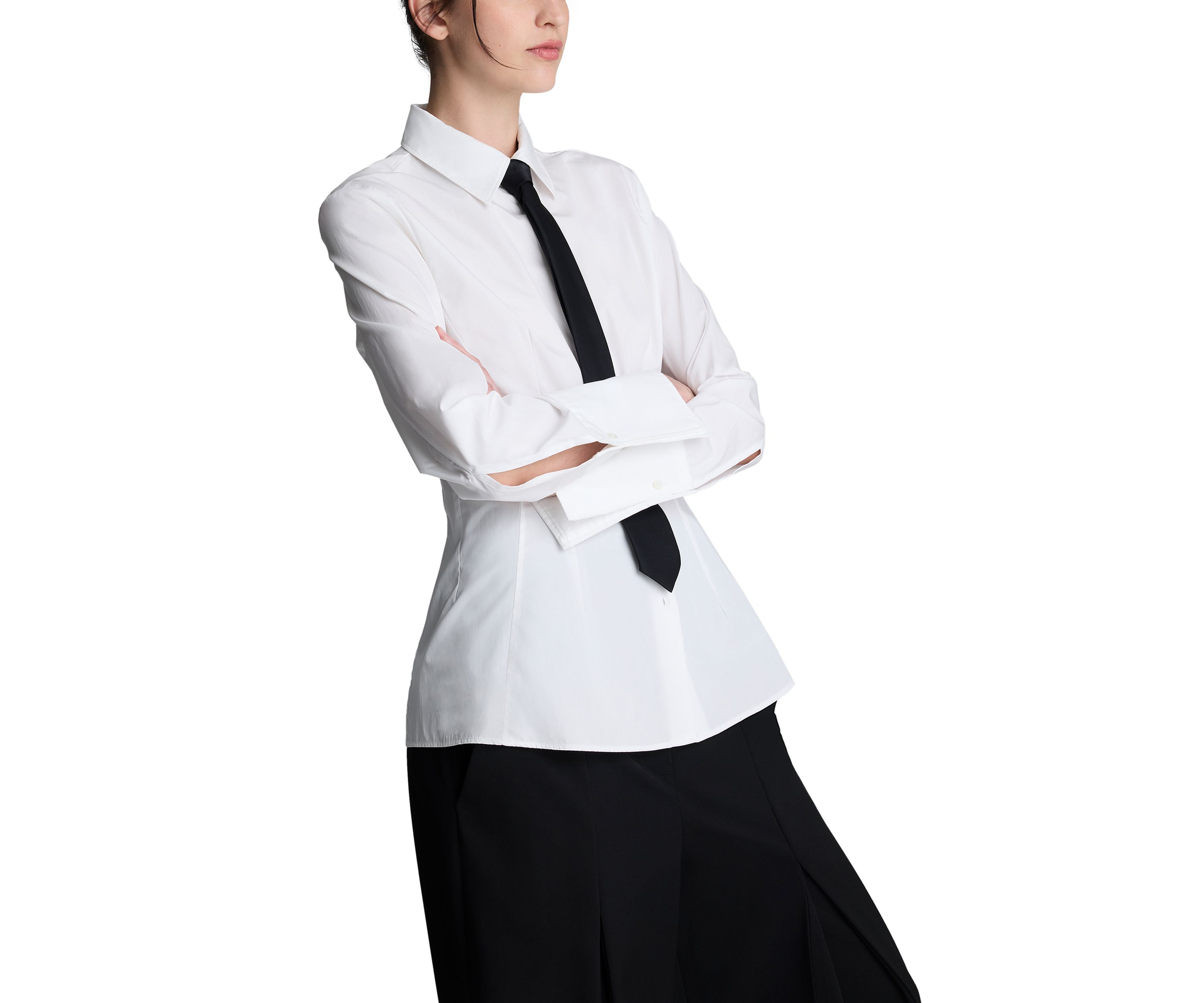 Womens Long Sleeve Shirting and Tie Set