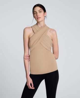Kenneth Cole Women's Criss Cross Neck Tank Top