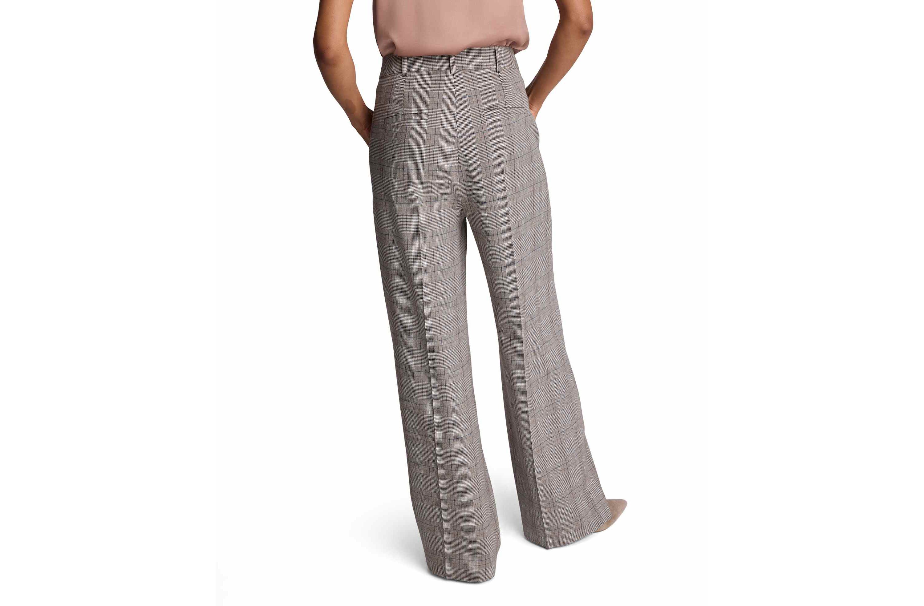 Fly Front High Rise Wide Leg Pant