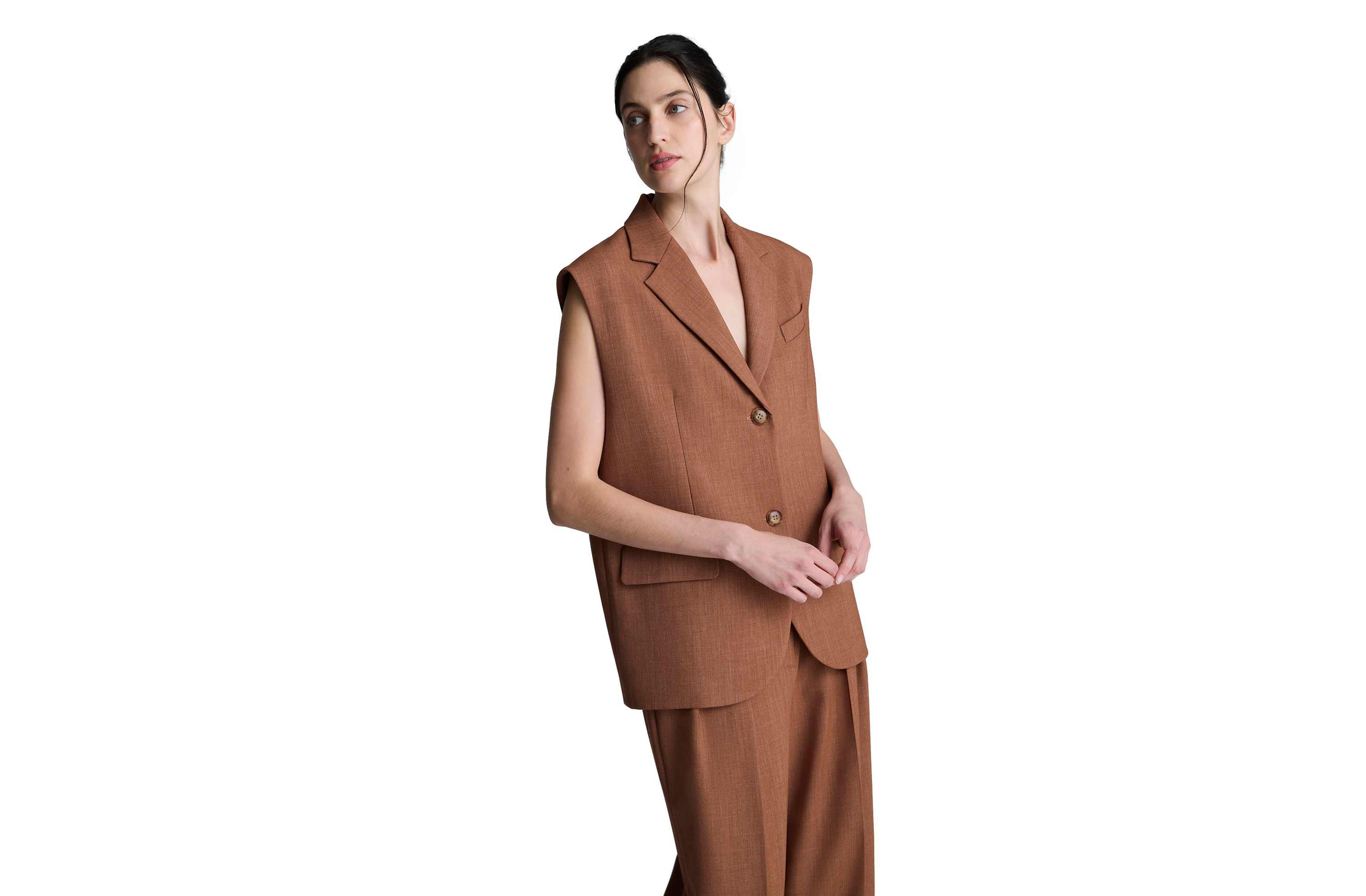 Belted Oversized Vest