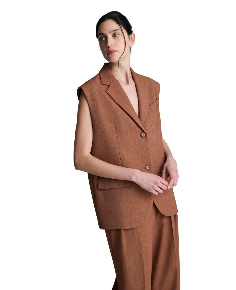 Belted Oversized Vest
