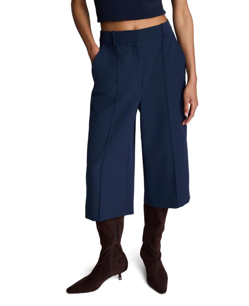 High Rise Pintuck Culotte