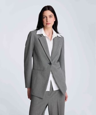 Kenneth Cole Women's Blazer with Detachable Shirt, White, XL