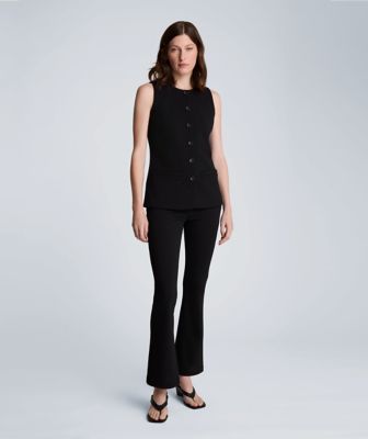 Kenneth Cole Women's Pull on Flare Pant with Inner Short, Black, XL