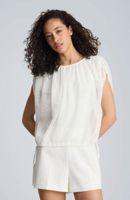 Kenneth Cole Women's Sleeveless Bubble Top with Ties