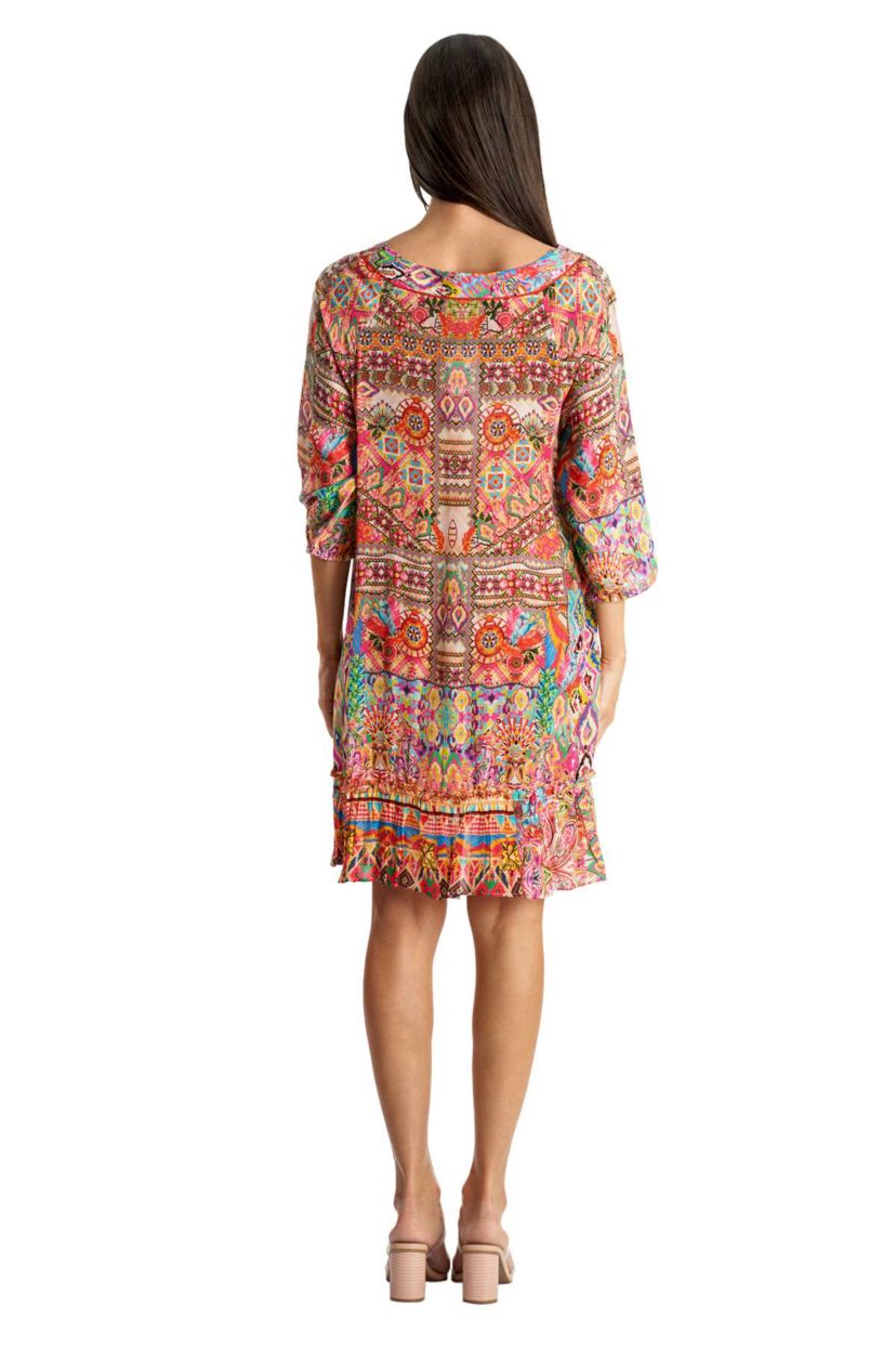 V neck 3/4 Sleeves Dress