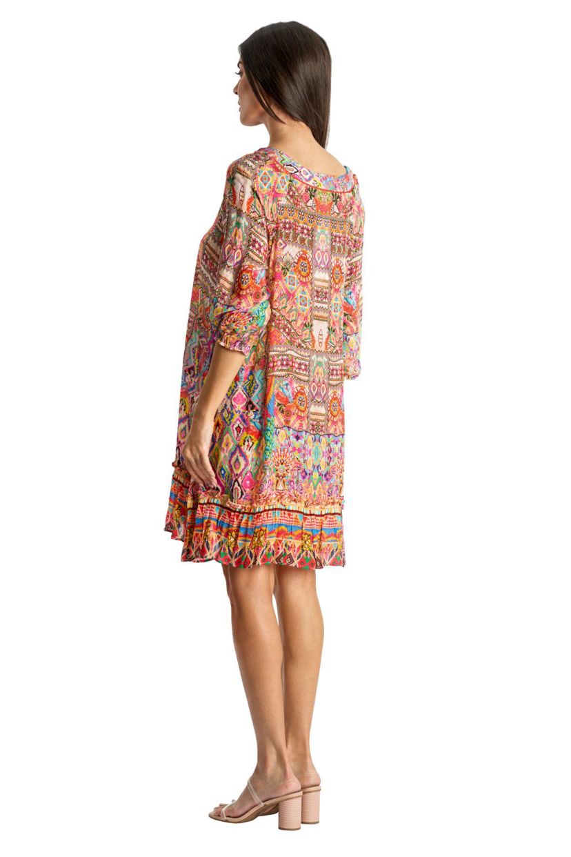 V neck 3/4 Sleeves Dress