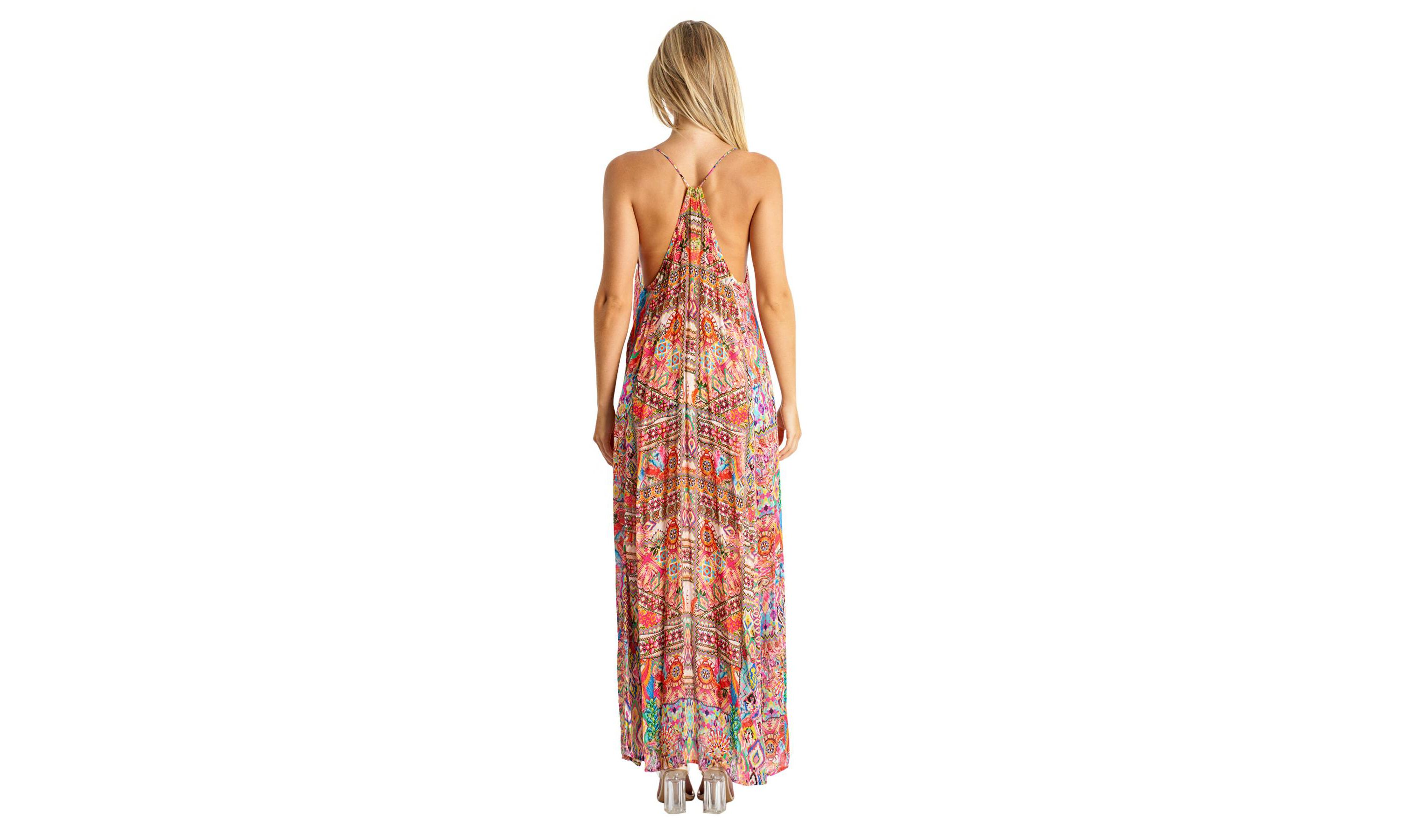 T Back Maxi Dress with Pockets