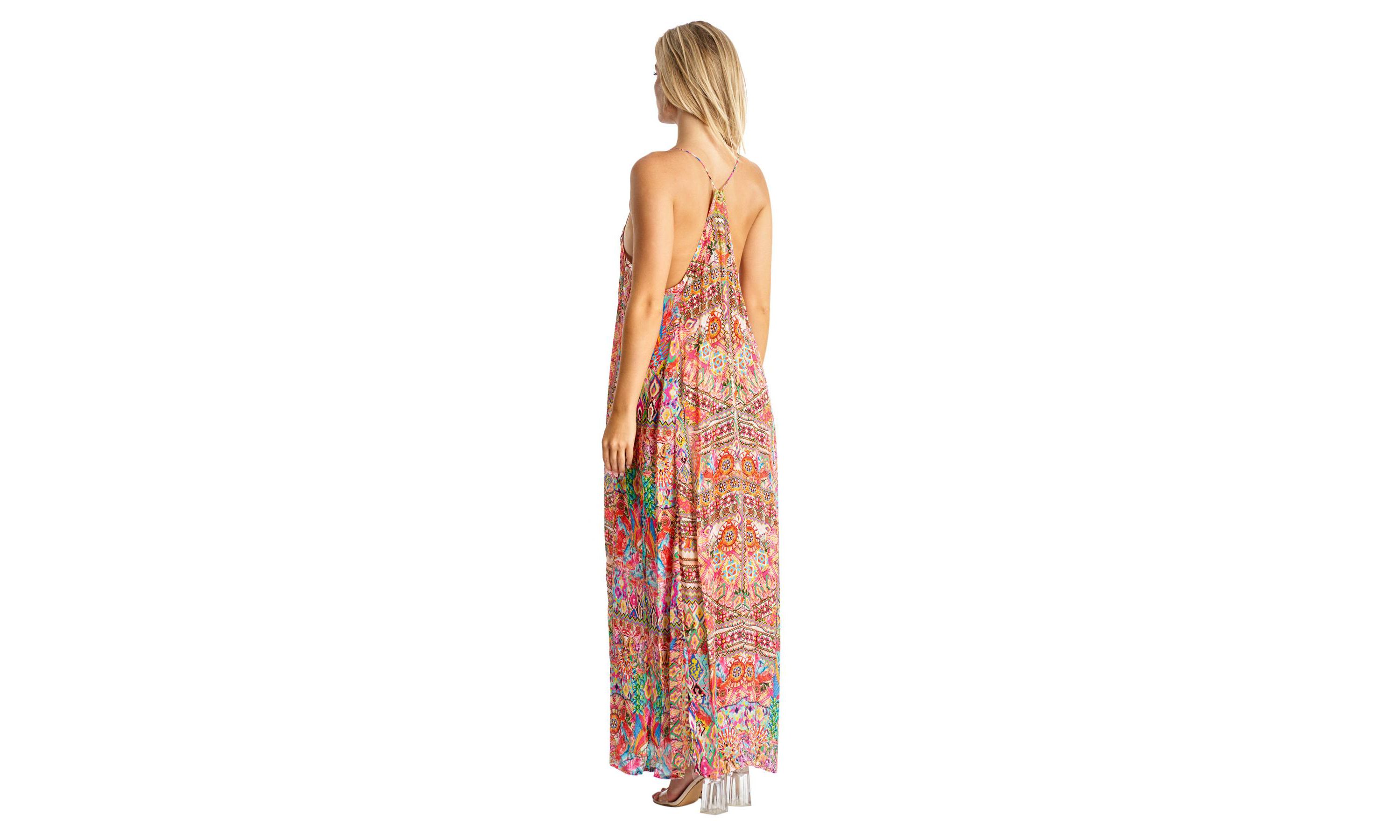 T Back Maxi Dress with Pockets