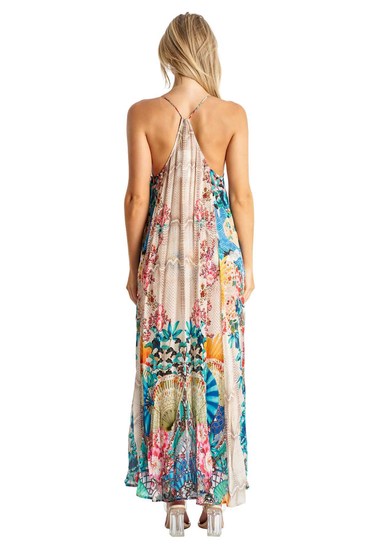 T Back Maxi Dress with Pockets