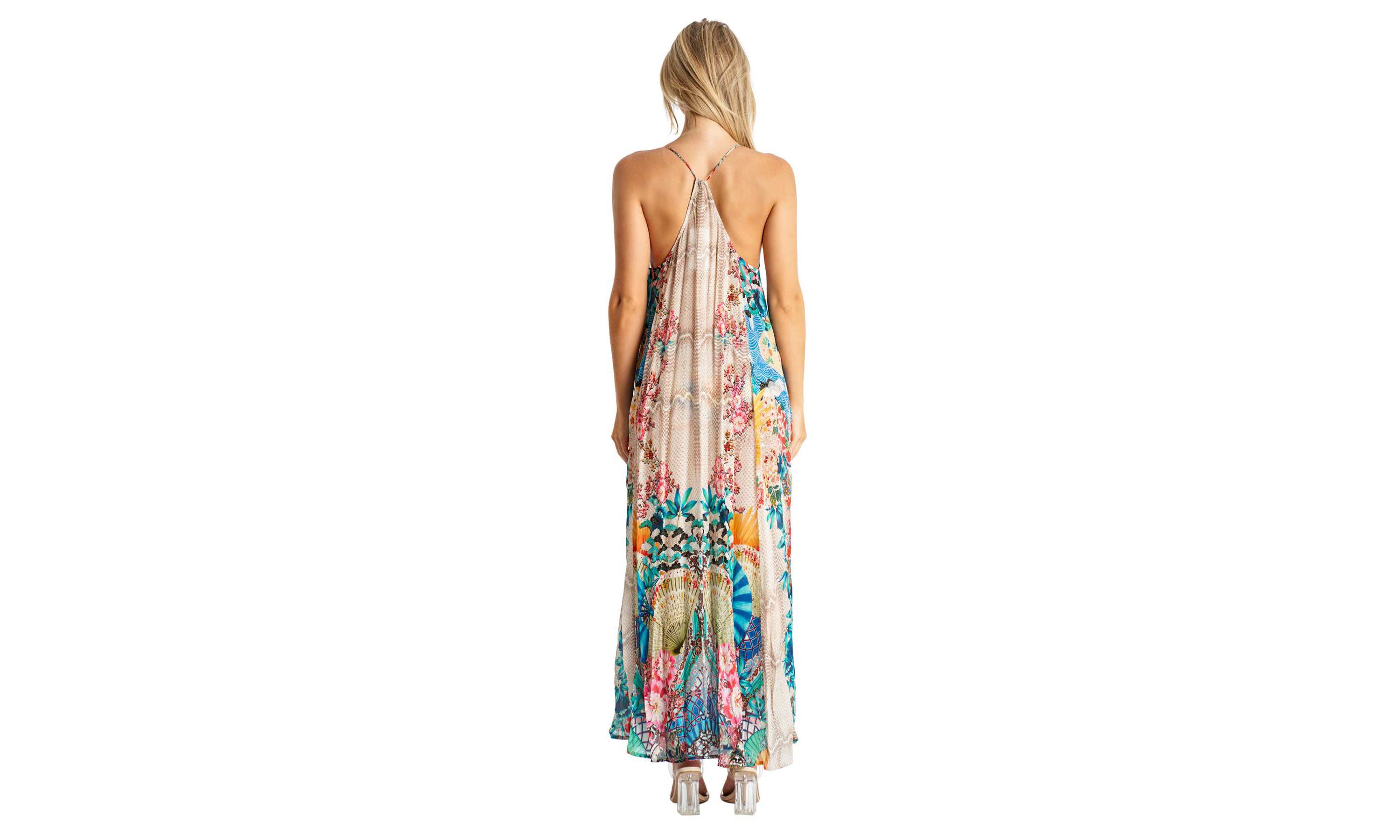 T Back Maxi Dress with Pockets
