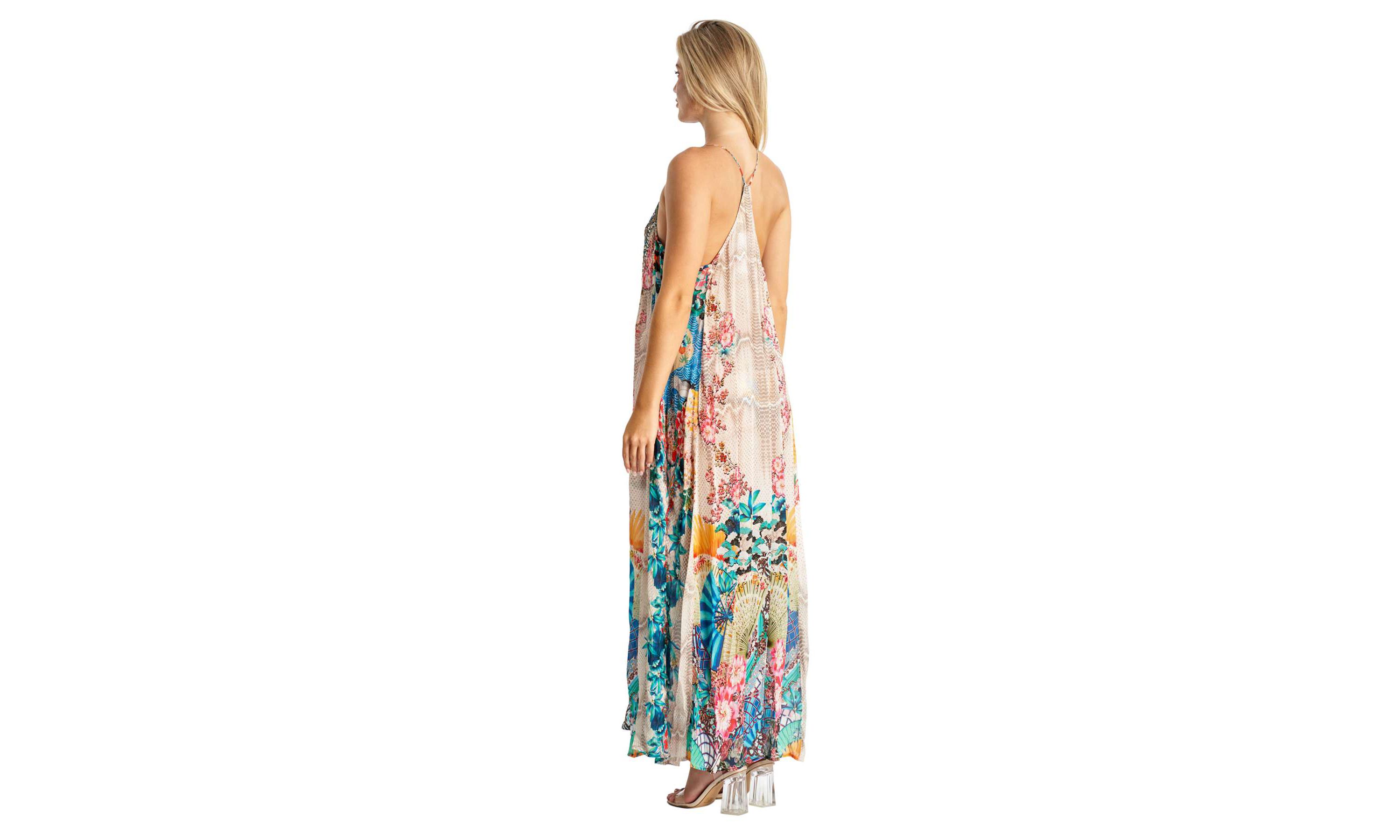 T Back Maxi Dress with Pockets
