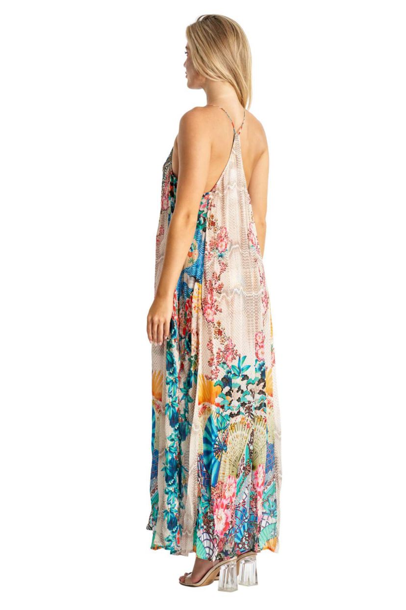 T Back Maxi Dress with Pockets