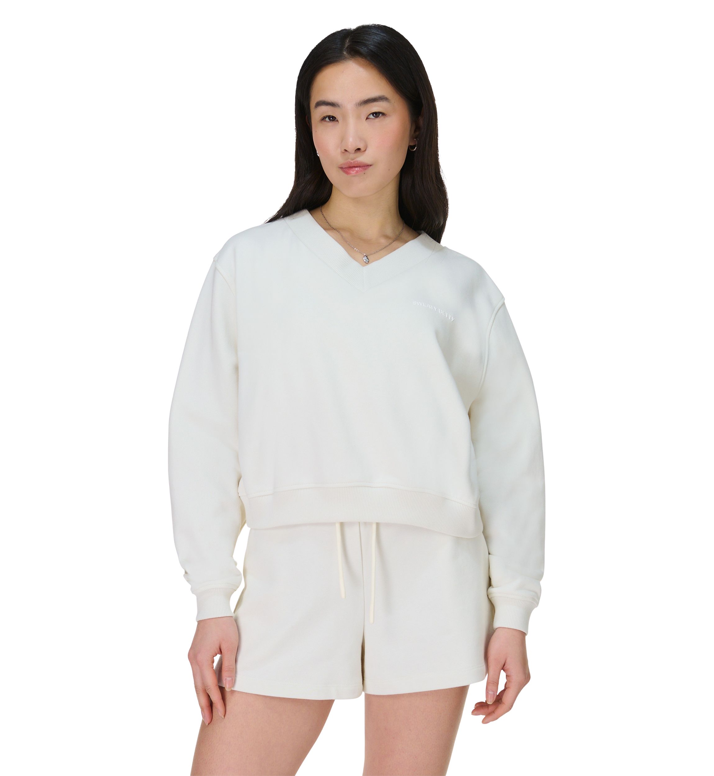 Revive Crop V-Neck  Pullover