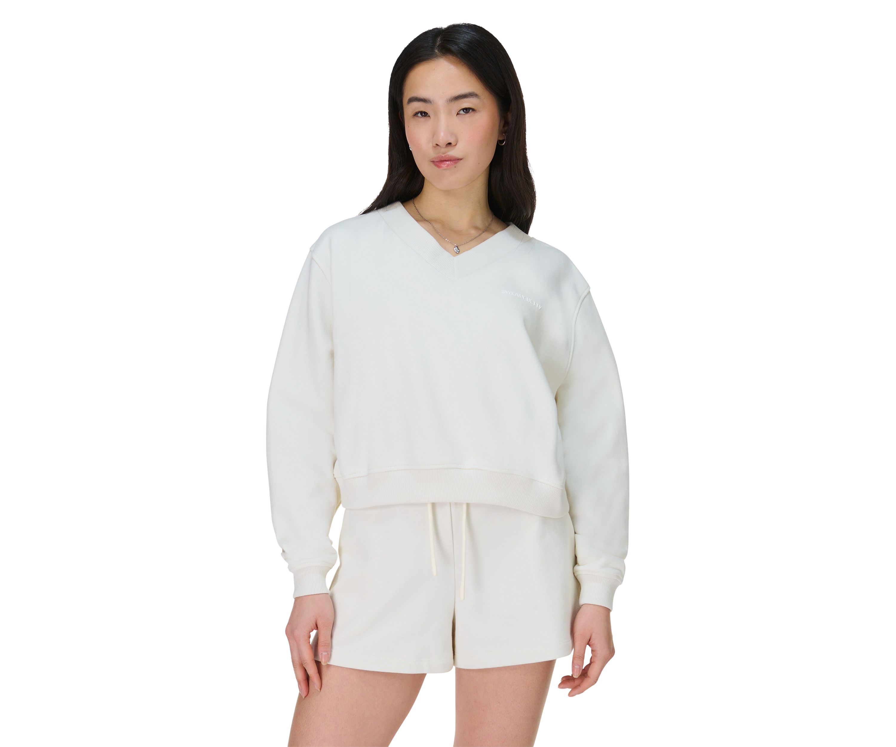 Revive Crop V-Neck  Pullover