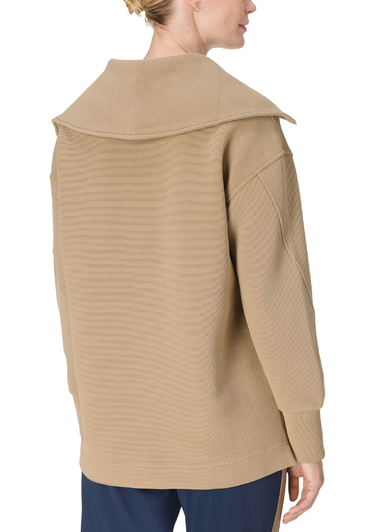 Womens Peaceful Rib Half Zip Sweatshirt 