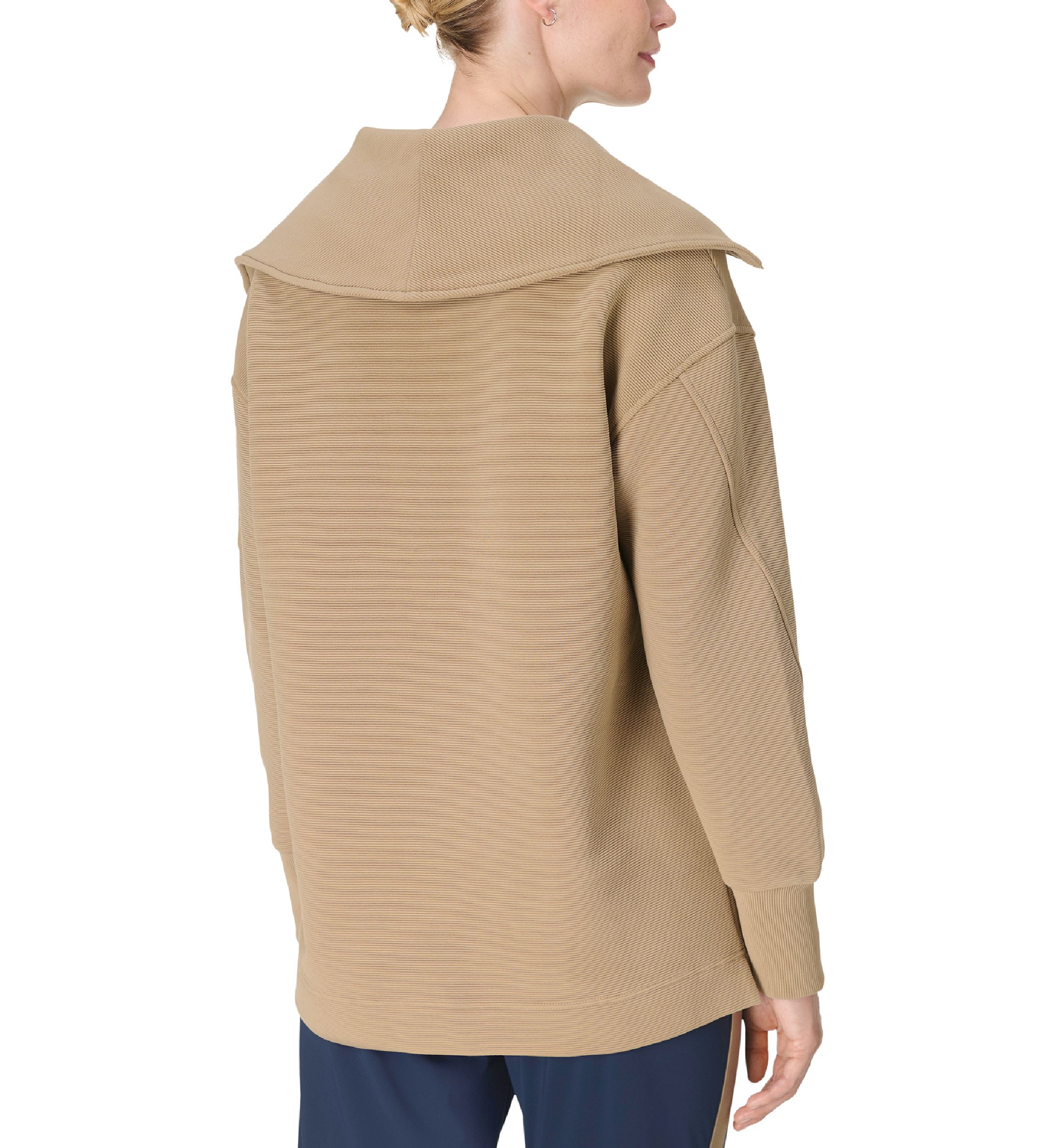 Womens Peaceful Rib Half Zip Sweatshirt 