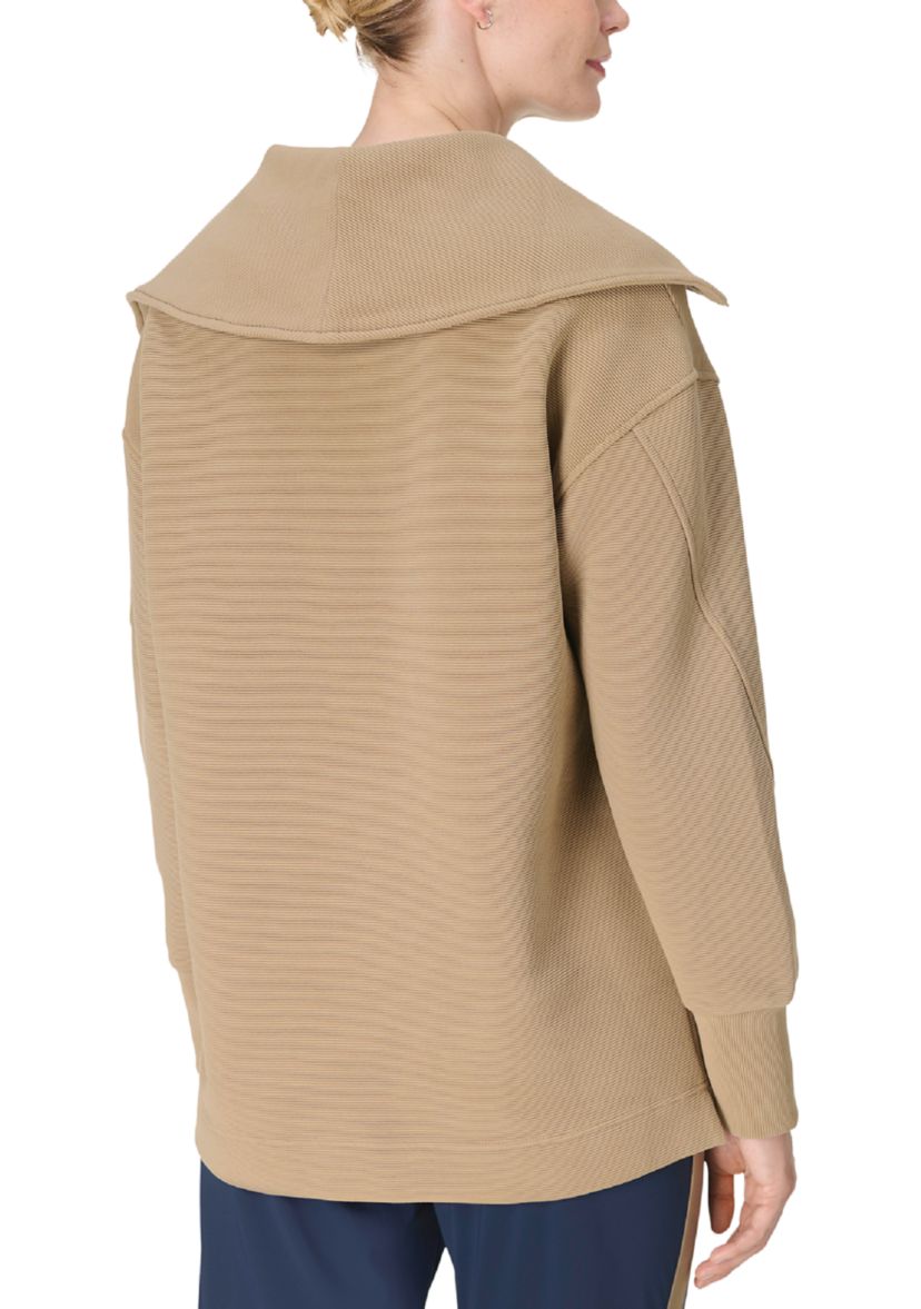 Womens Peaceful Rib Half Zip Sweatshirt 