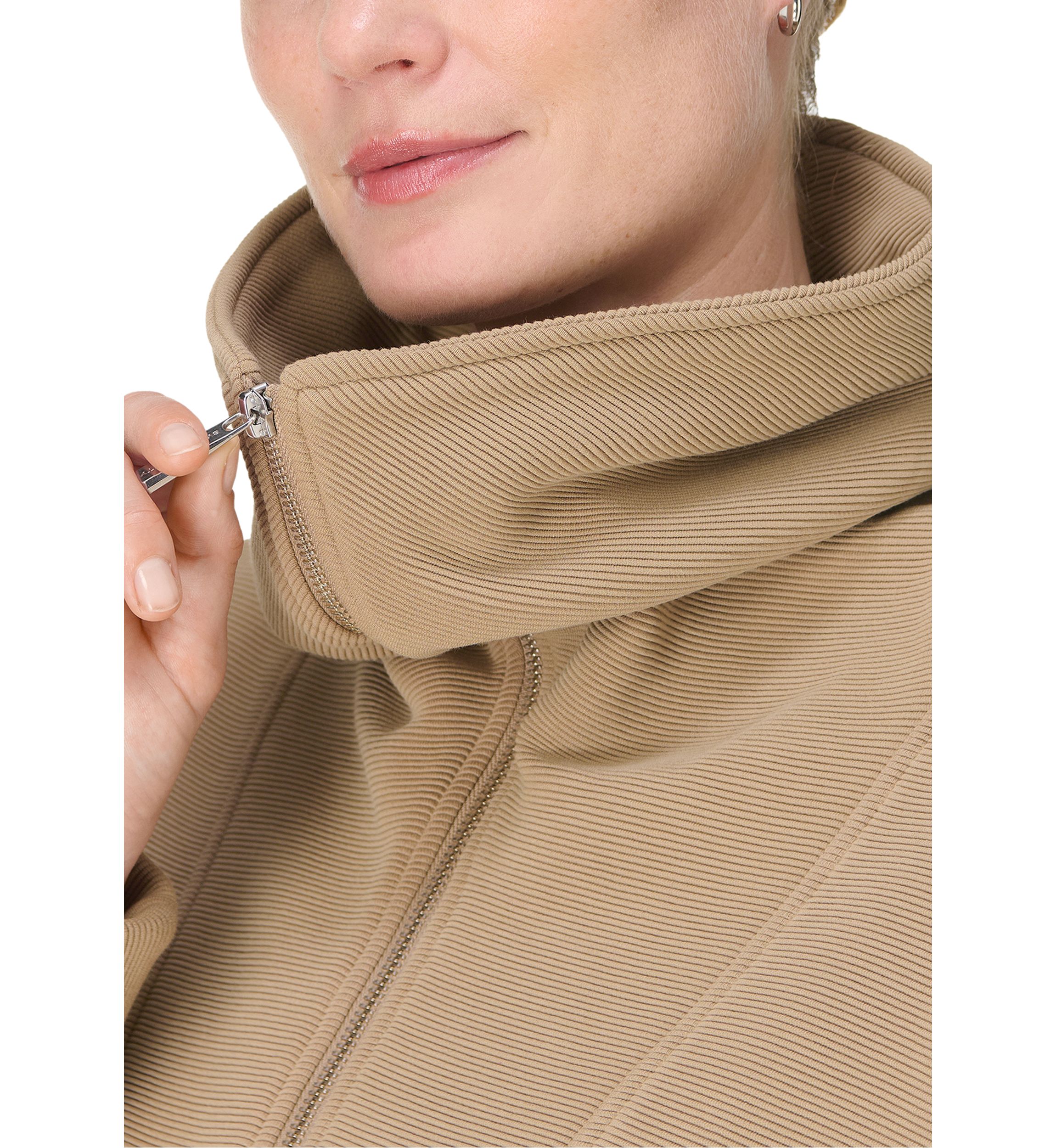 Womens Peaceful Rib Half Zip Sweatshirt 