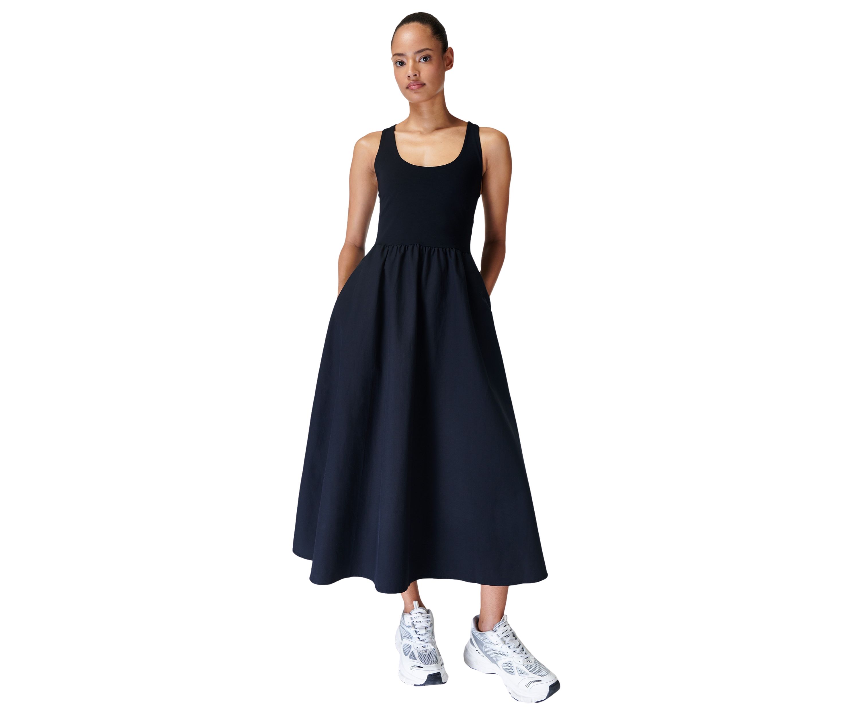 Womens Explorer Ribbed Racer Dress