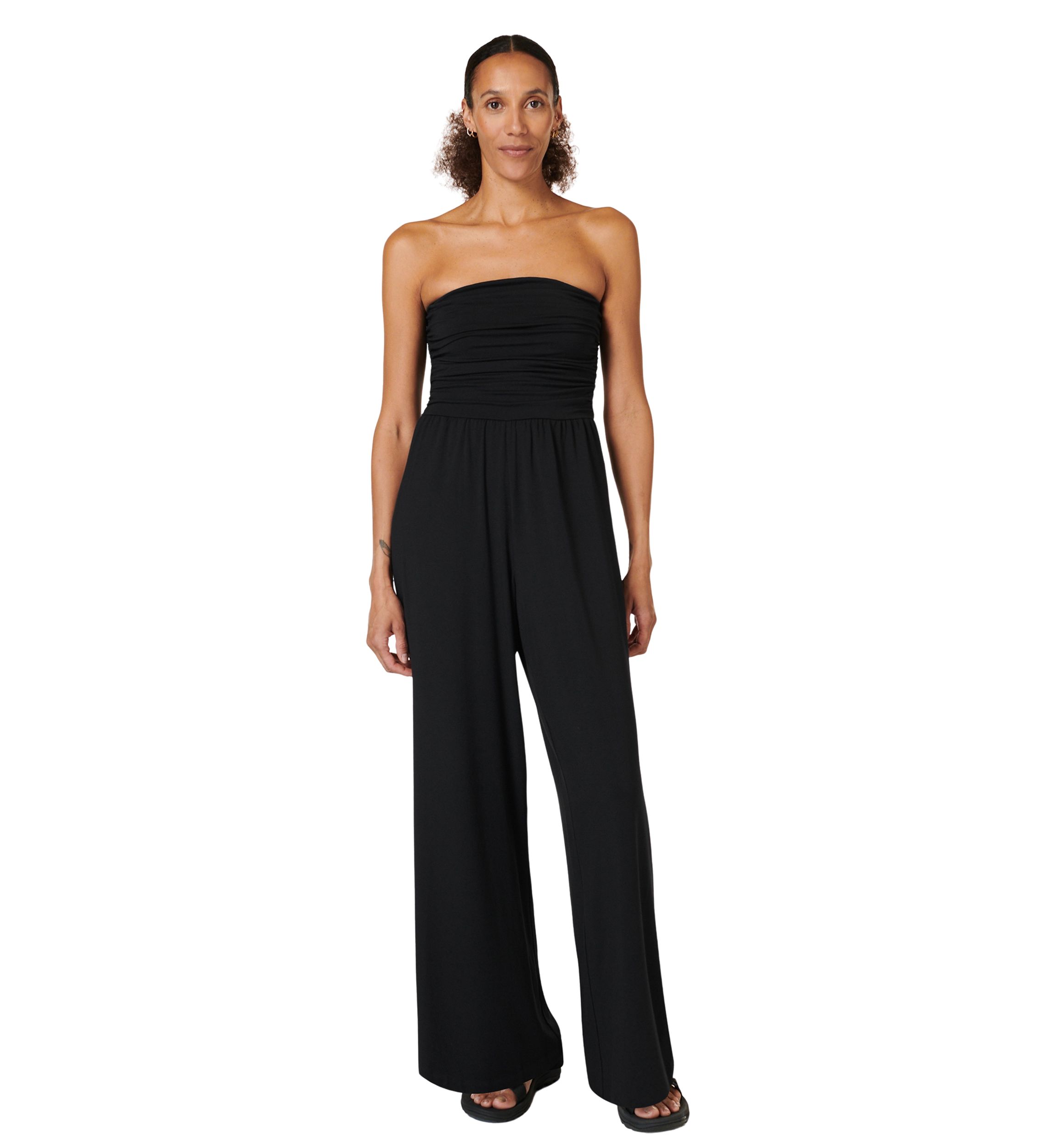 Womens Modal Wide Leg Jumpsuit