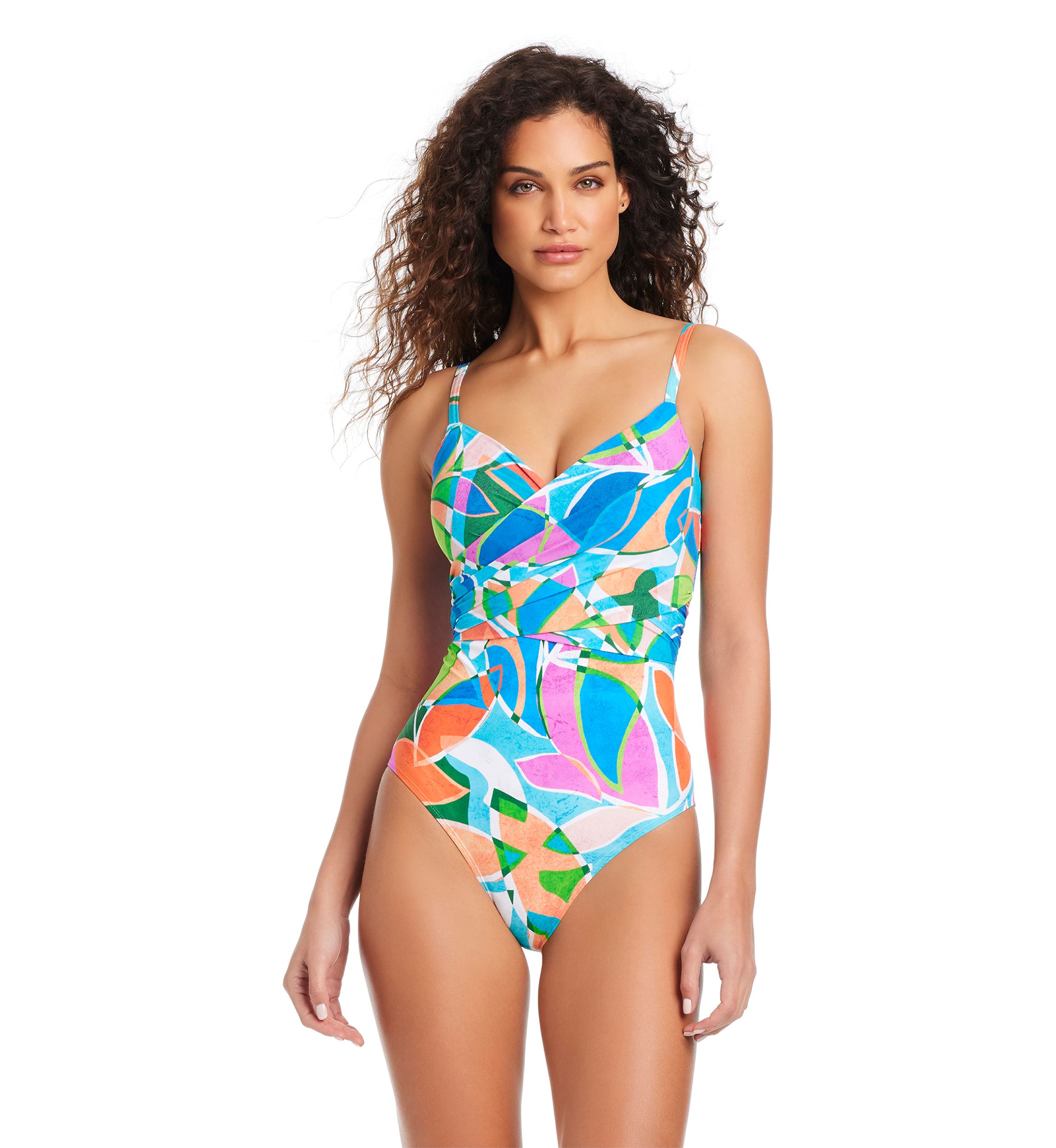 Captiva Island Draped Swim One Piece Swimsuit