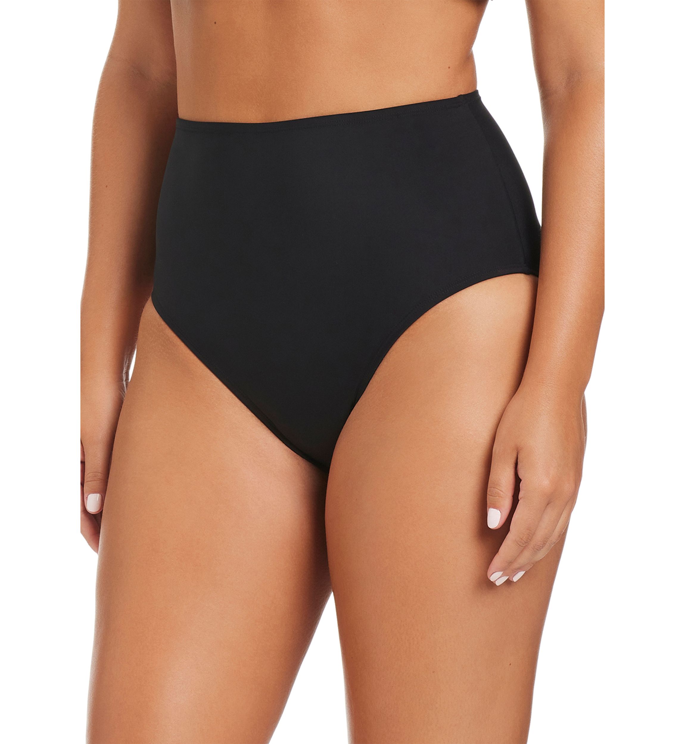 Solid Essentials High Waist Swim Bottoms