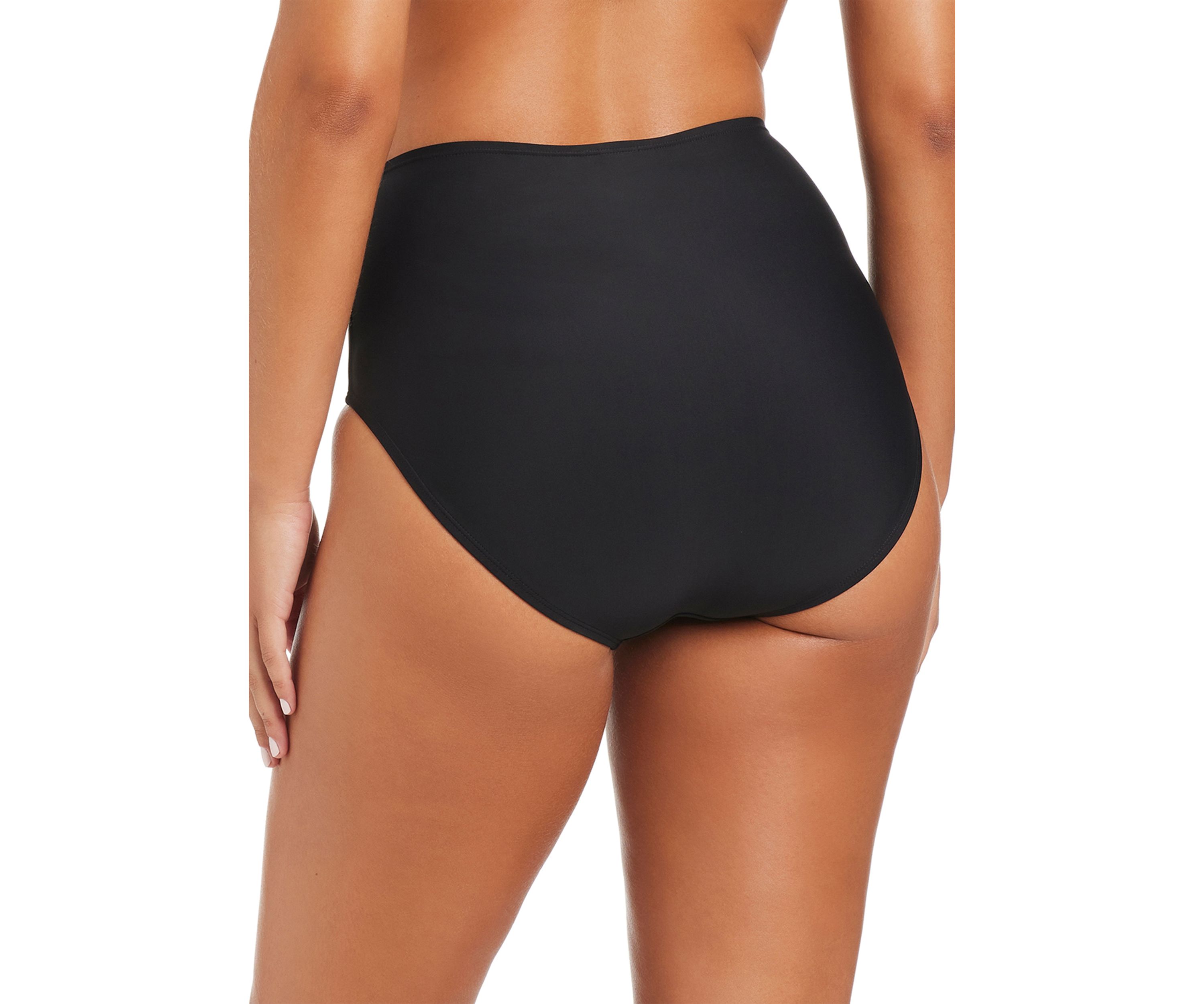 Solid Essentials High Waist Swim Bottoms