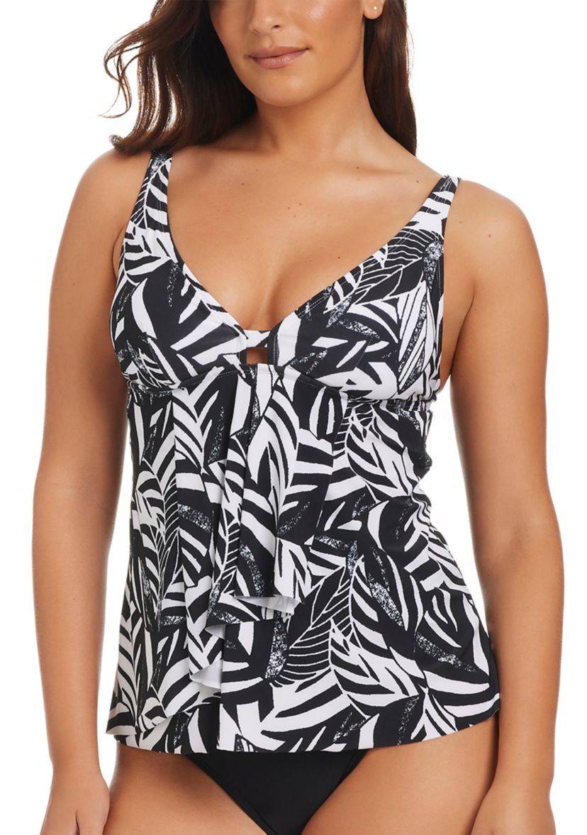 Sharp Observation Cascade Tankini Swim Top 
