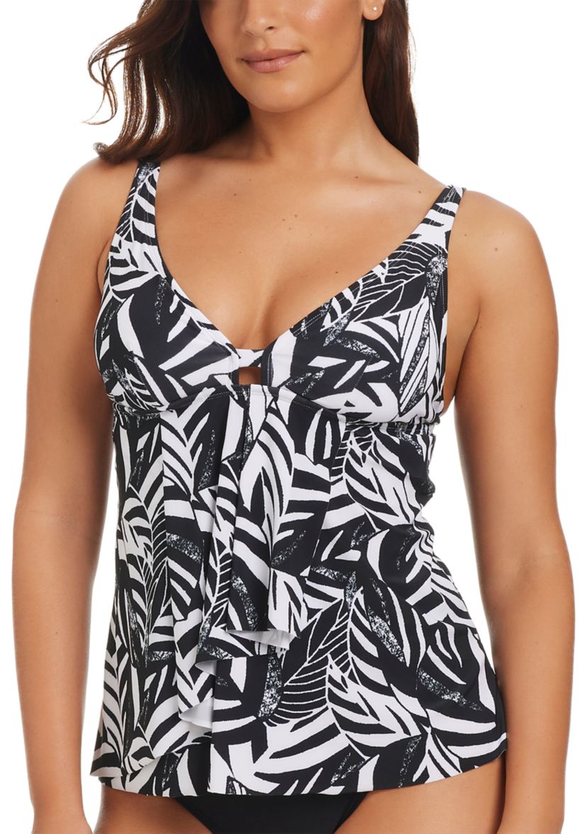 Sharp Observation Cascade Tankini Swim Top 