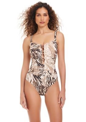 Beyond Control Women's Bandeau One-Piece Swimsuit with O-Rings