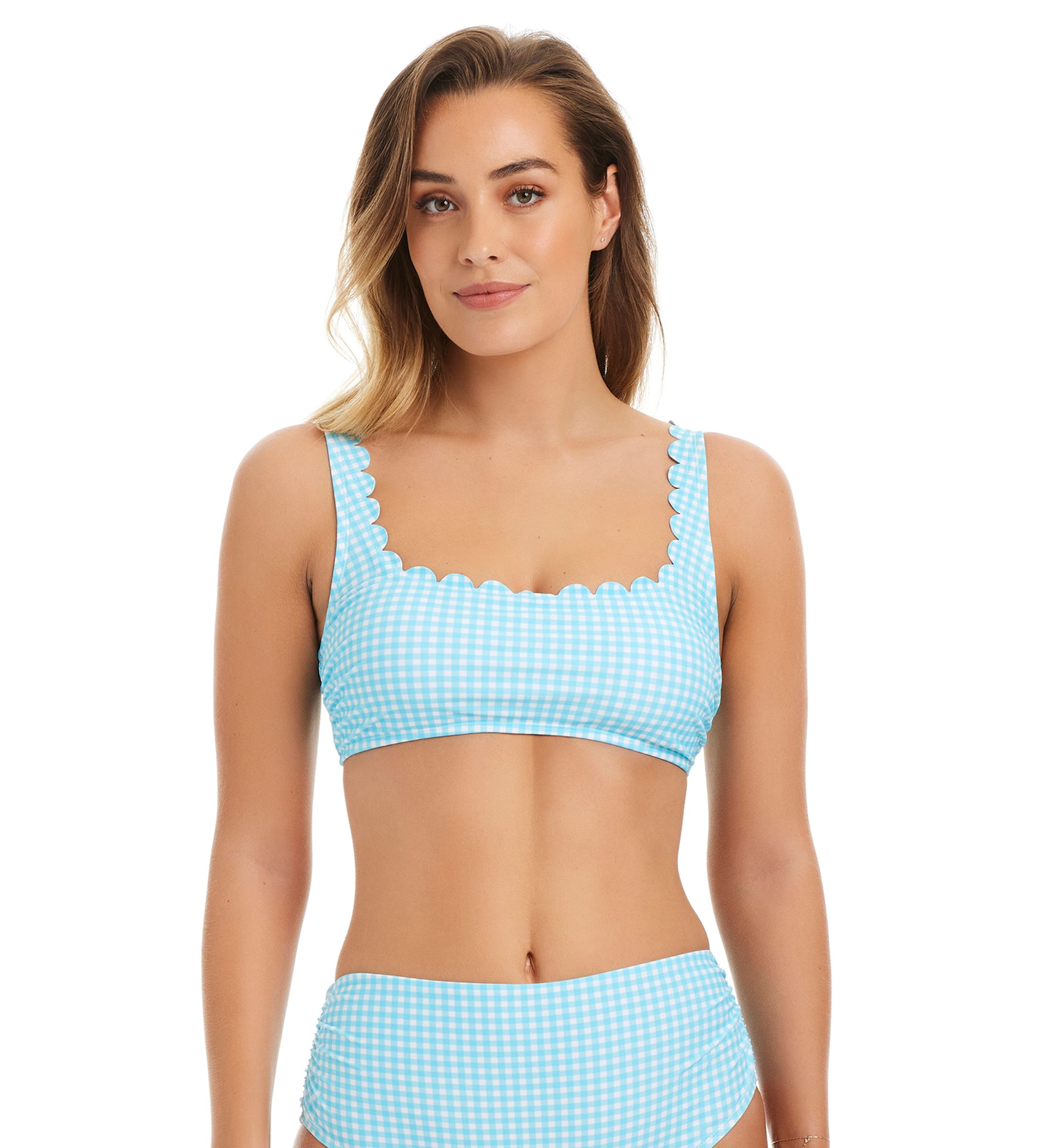 Lifes a Picnic Scalloped Bra Swim Top