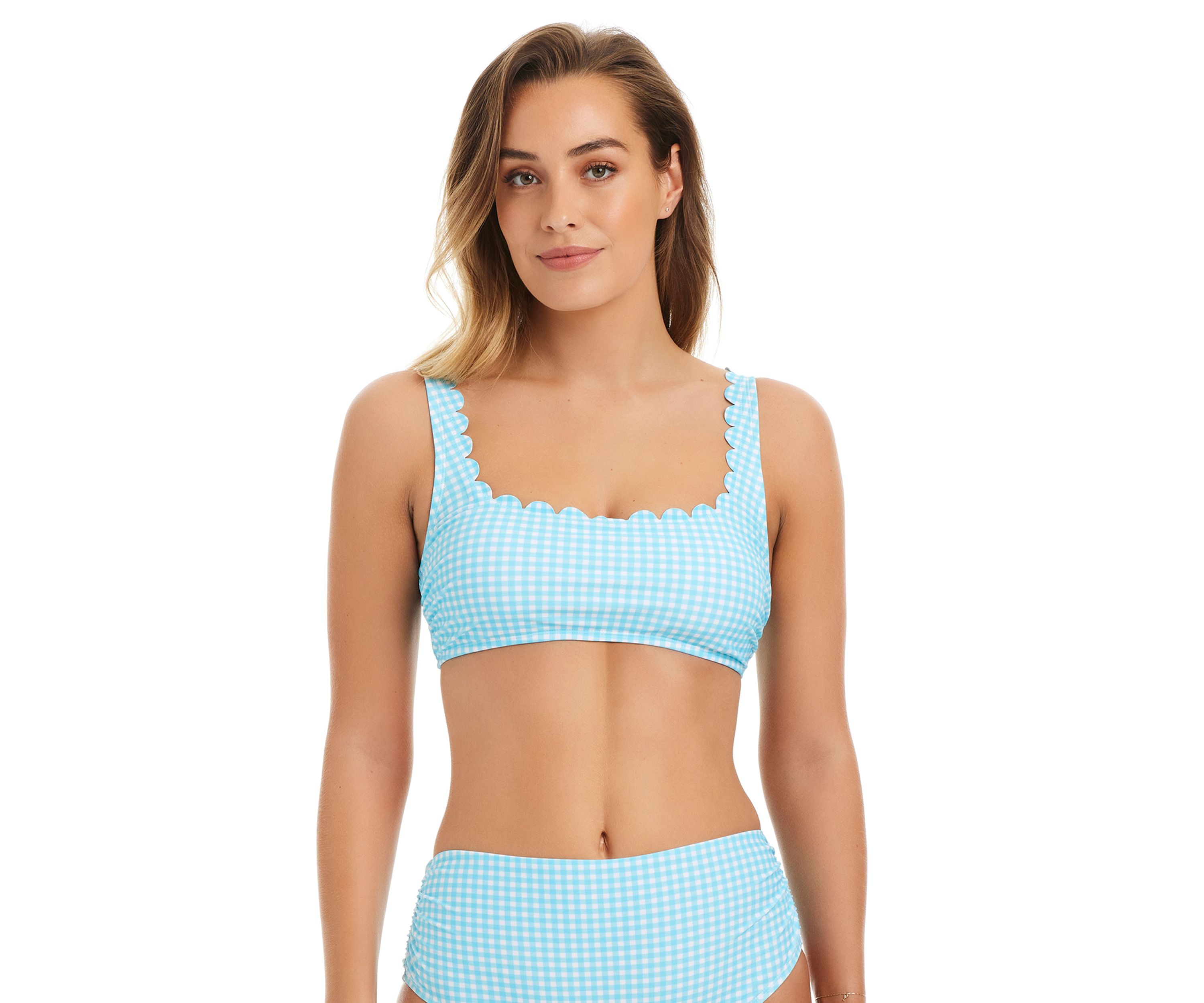 Lifes a Picnic Scalloped Bra Swim Top