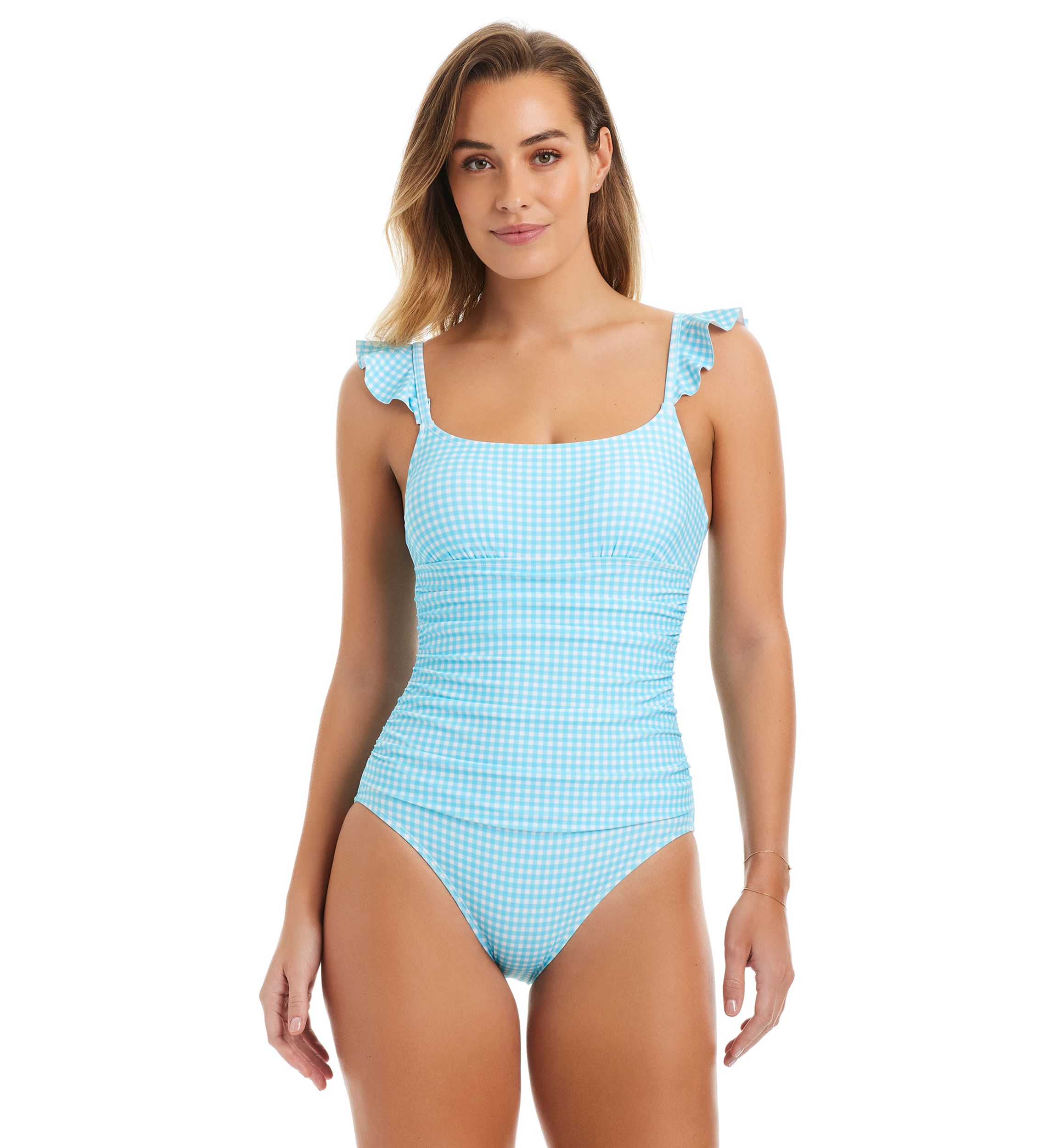 Lifes a Picnic Flutter Sleeve One Piece Swimsuit 
