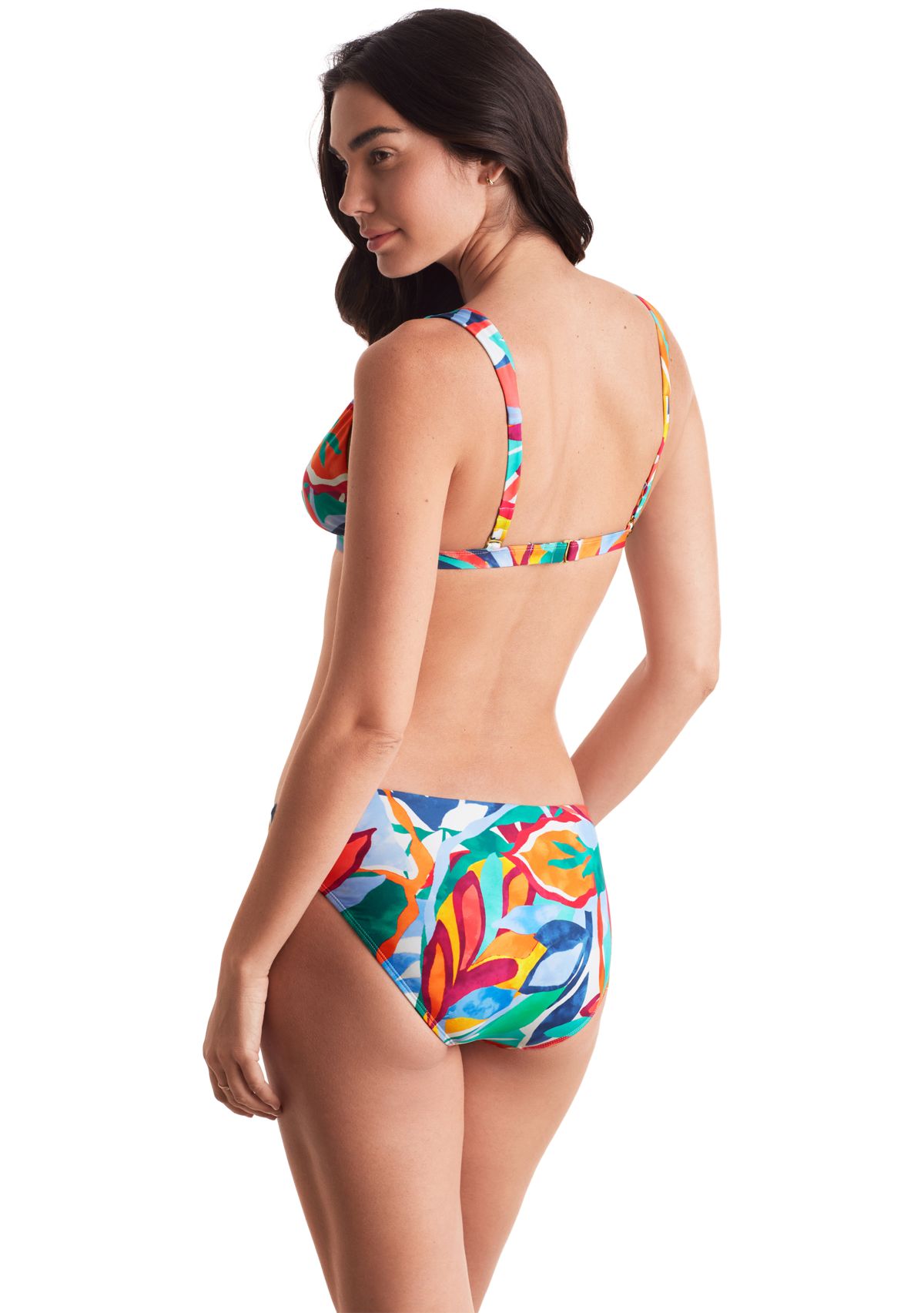 Mimi Flamingo Logan Mid Rise Swim Bottoms 