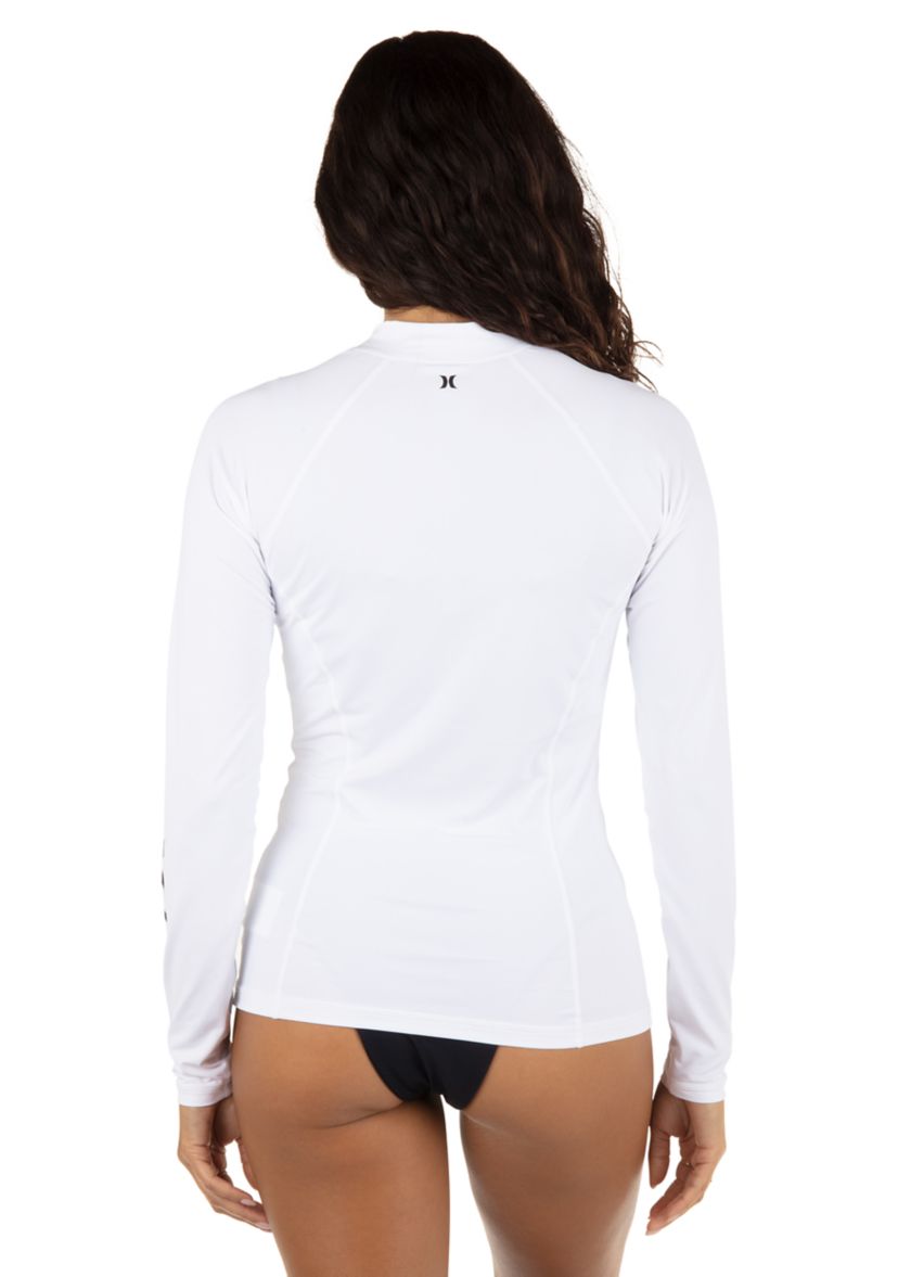 Womens Long Sleeve Zip Rashguard Top