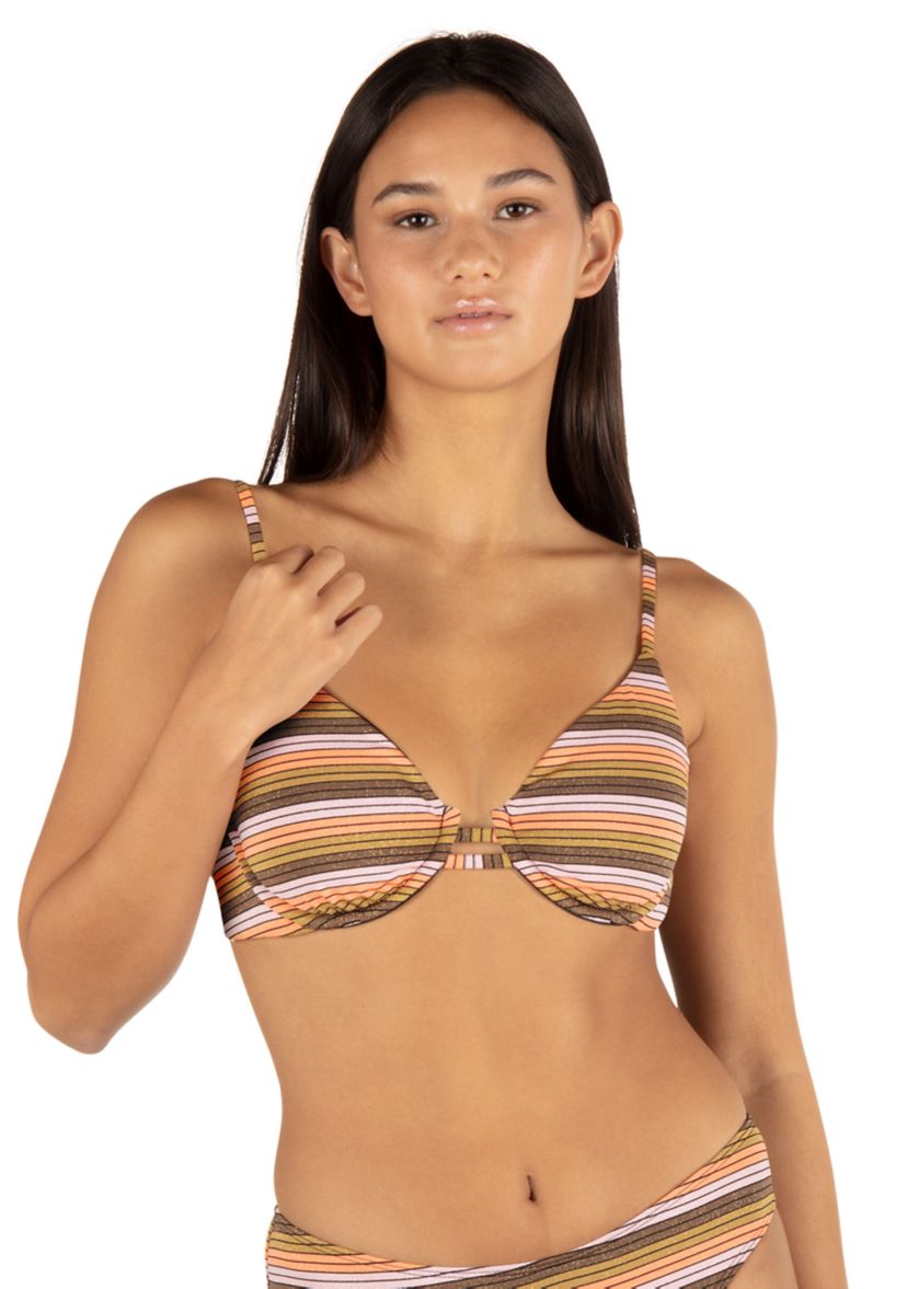 Sunset Stripe Underwire Swim Bra