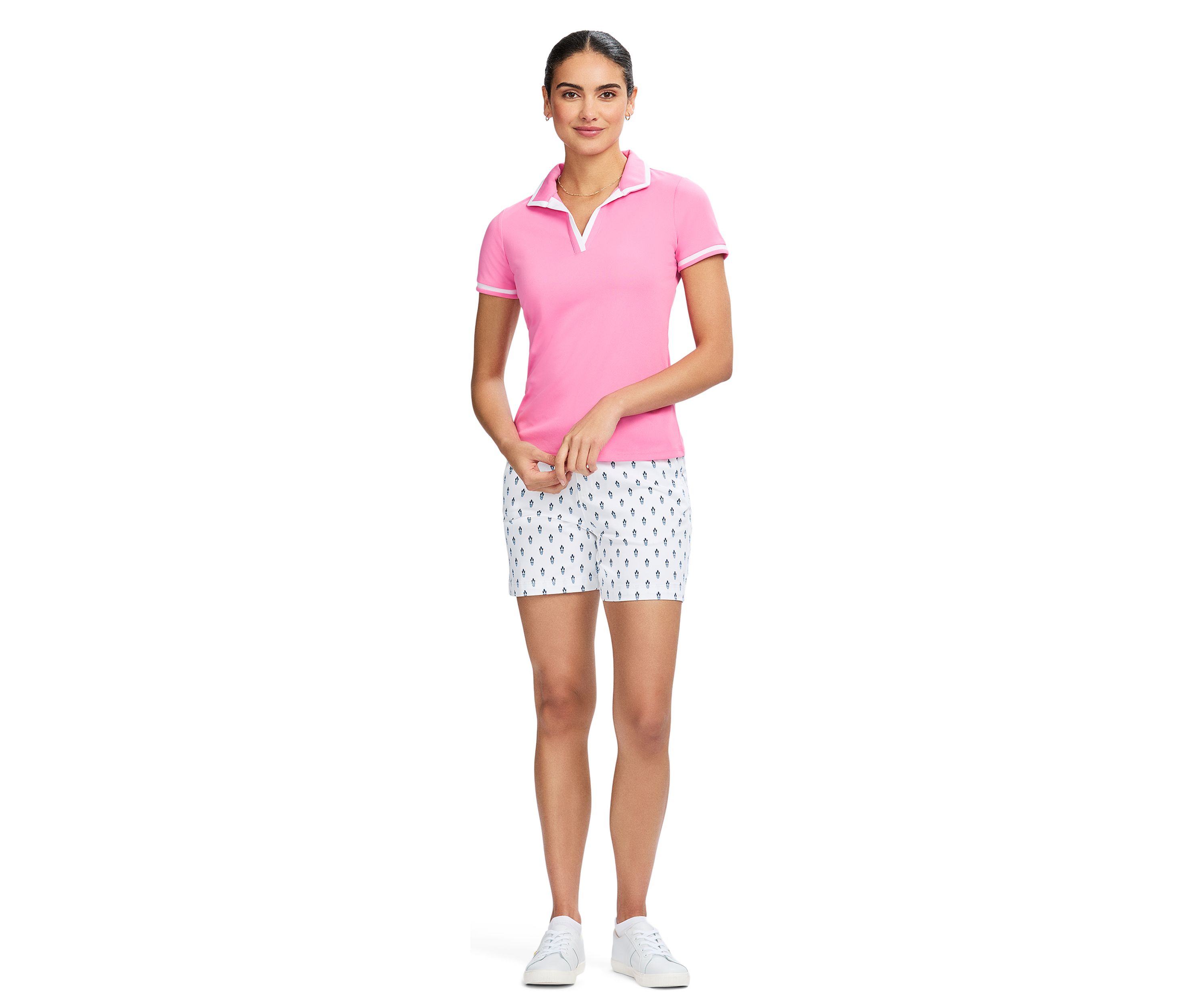 Womens Krystina Printed Twill Shorts