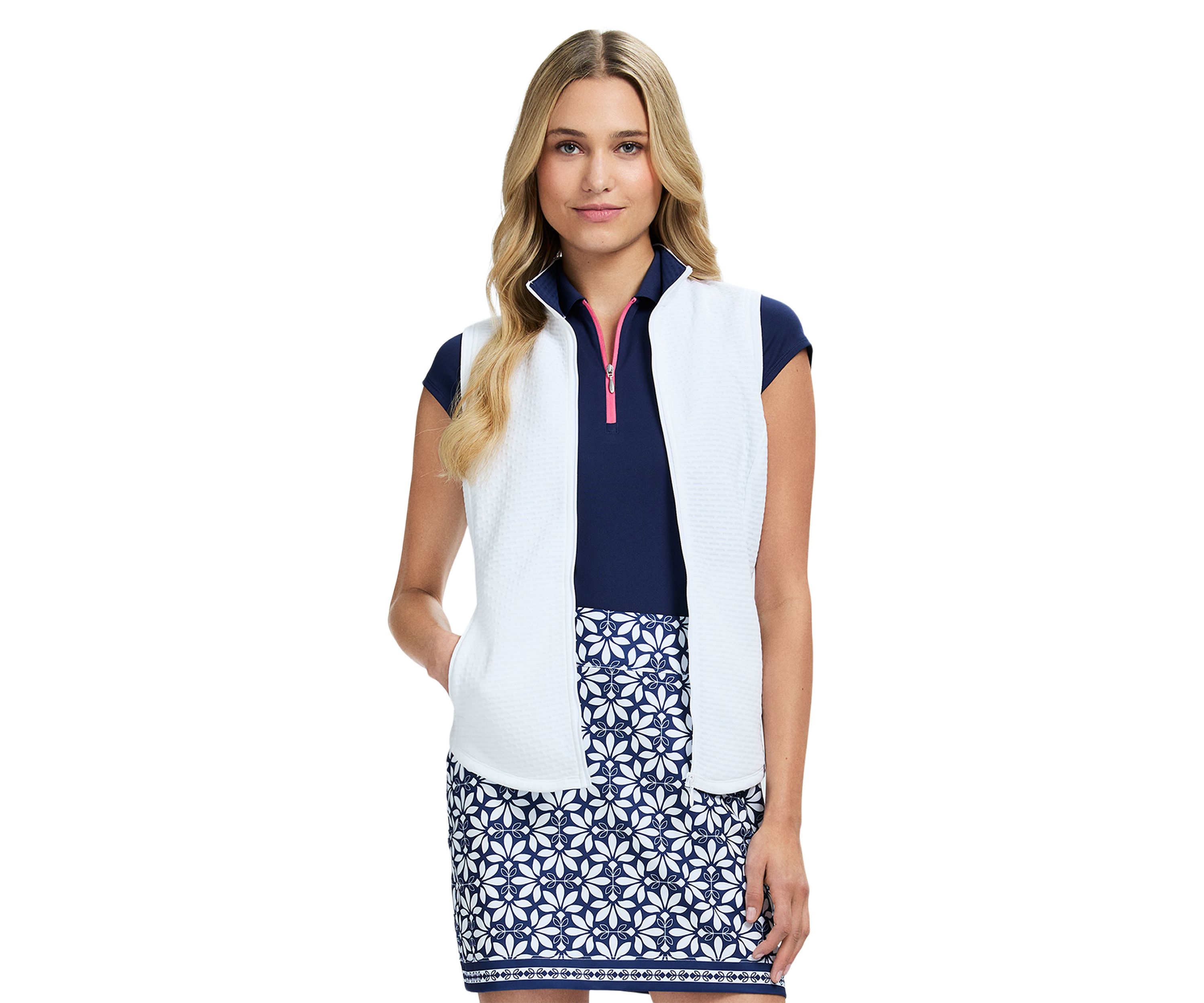 Womens Cassie Quilted Full Zip Vest
