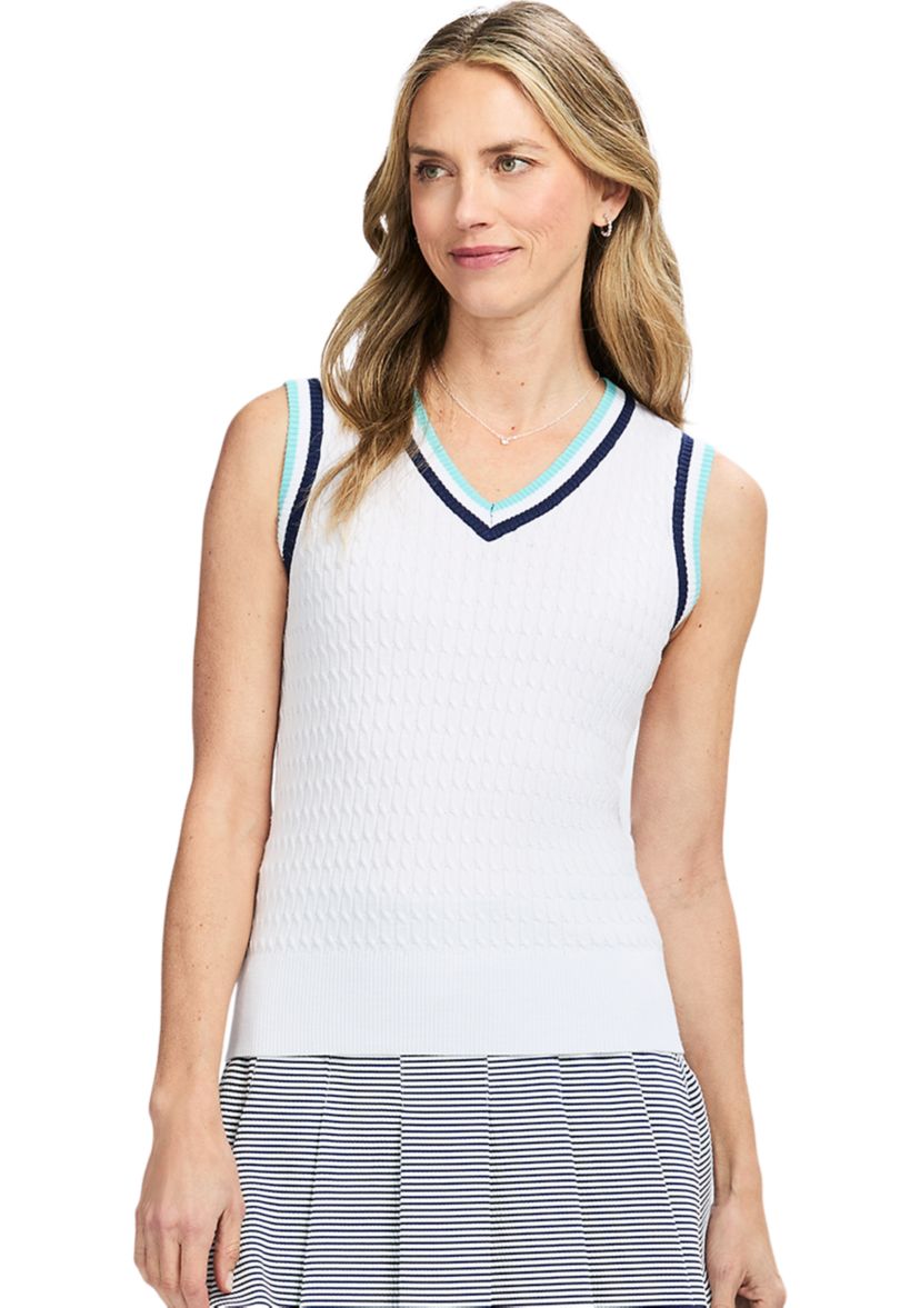 Womens Callie Cable Sweater Vest 
