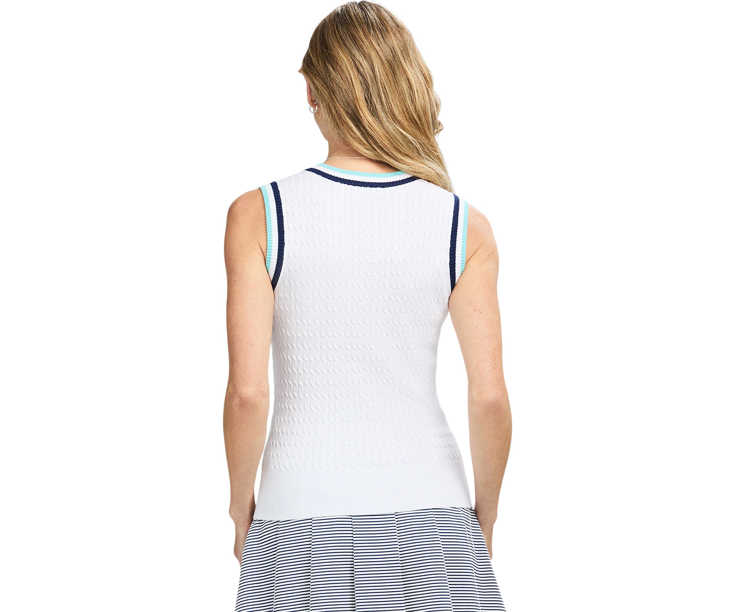 Womens Callie Cable Sweater Vest 