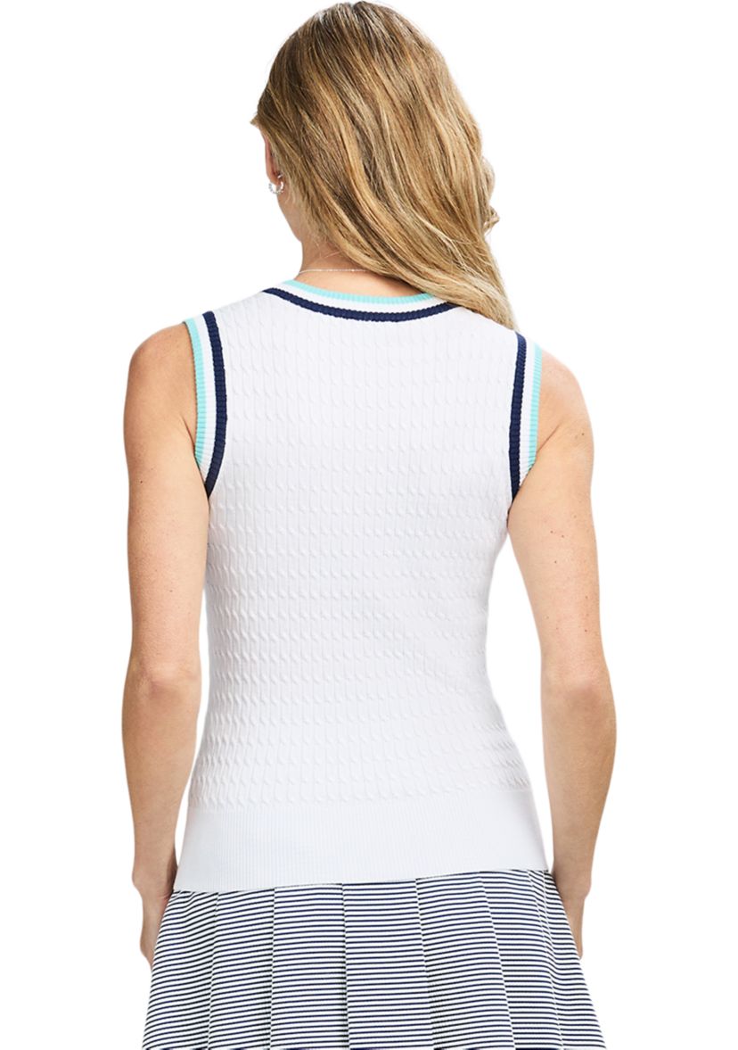 Womens Callie Cable Sweater Vest 